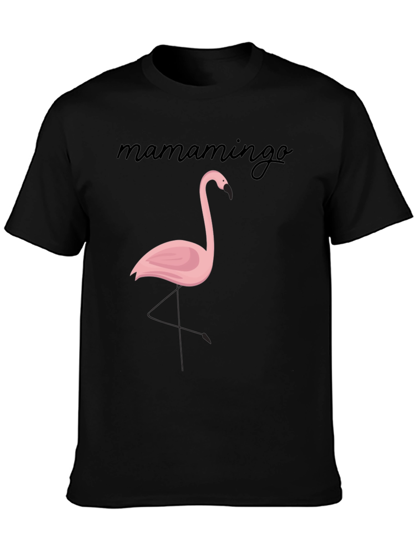 Mamamingo Flamingo Graphic Tee - Black