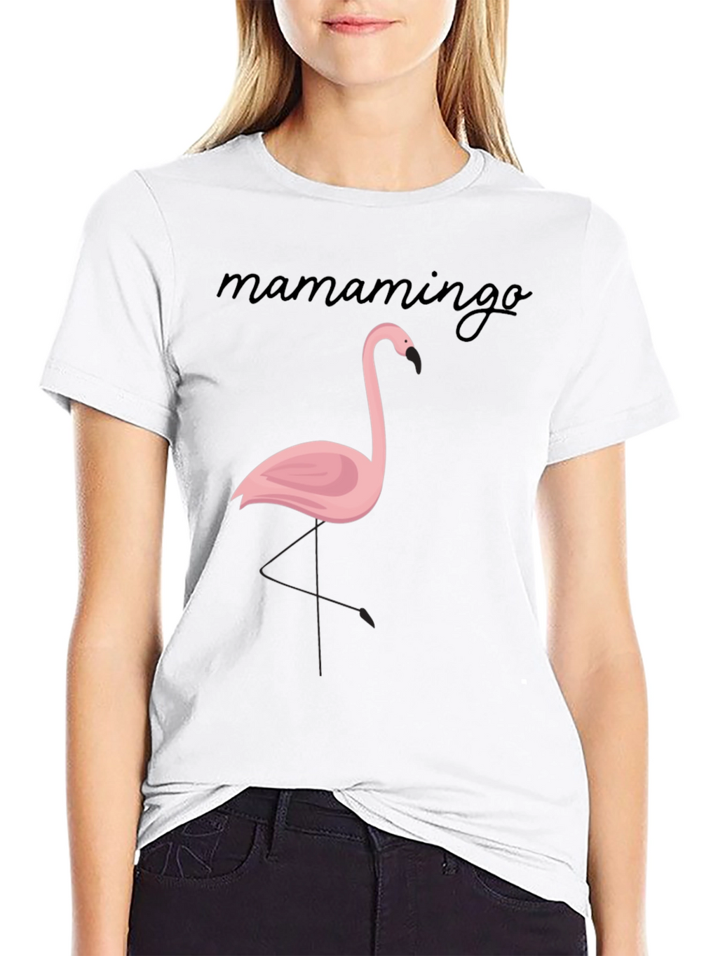 Mamamingo Flamingo Graphic Tee - Black