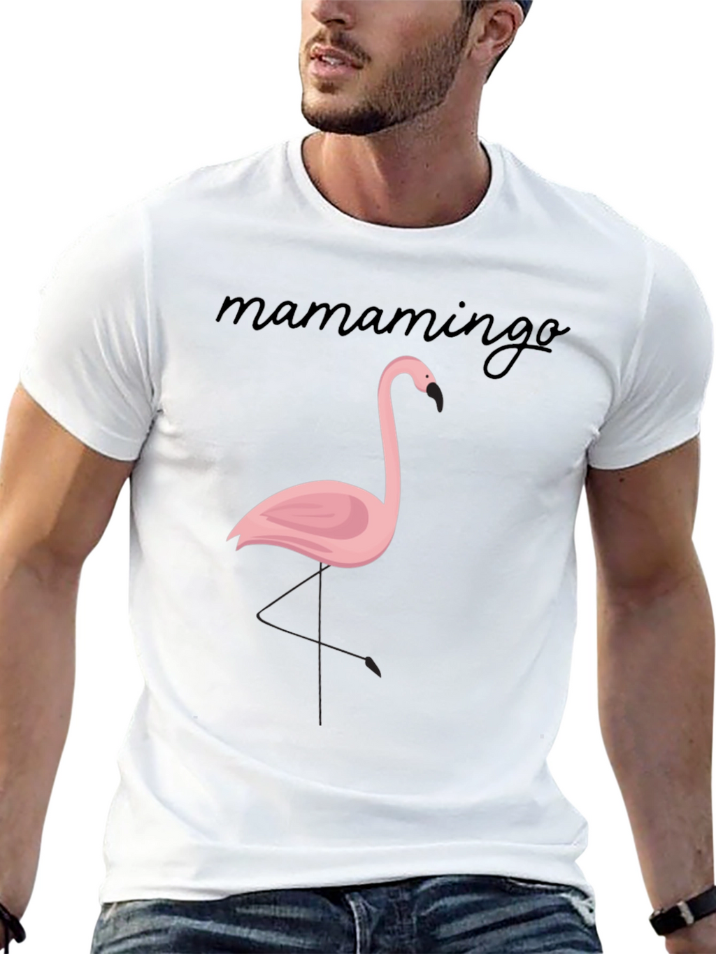 Mamamingo Flamingo Graphic Tee - Black