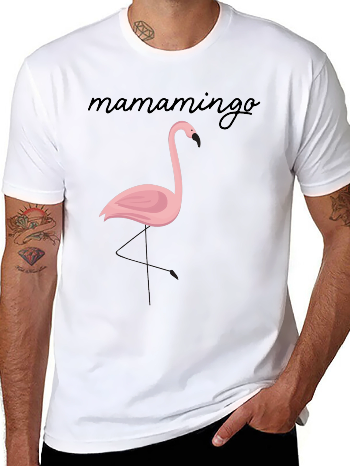 Mamamingo Flamingo Graphic Tee - Black
