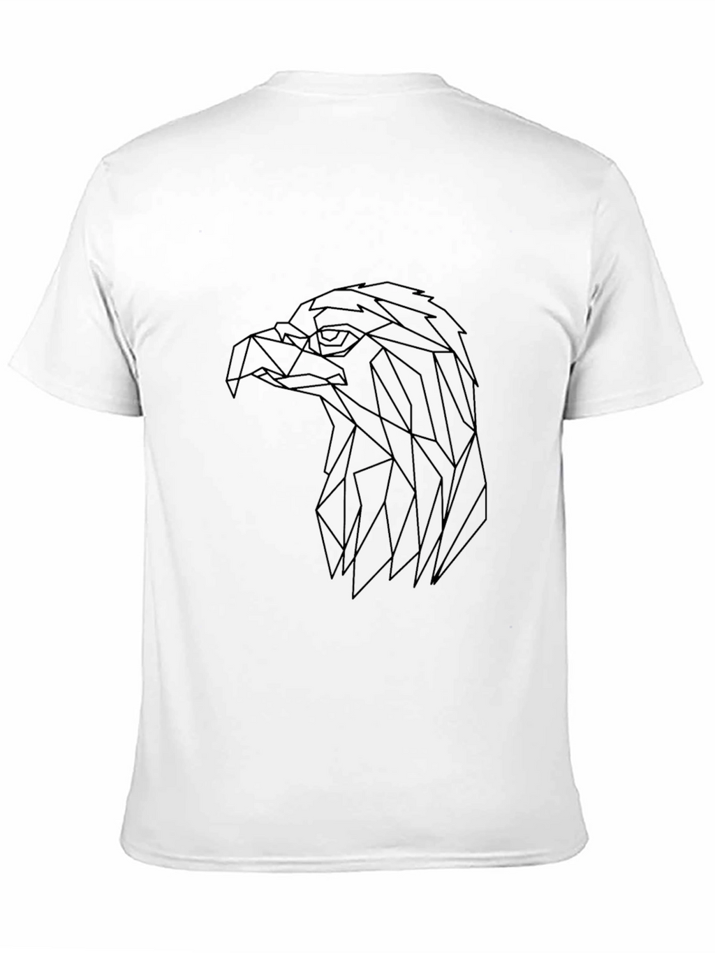 Geometric Eagle Head Tee - Modern Line Art T-Shirt