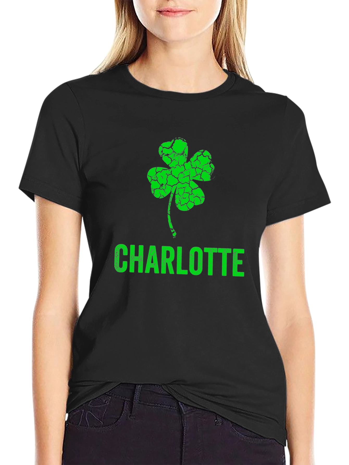 St. Patricks Day Charlotte Shamrock T-Shirt