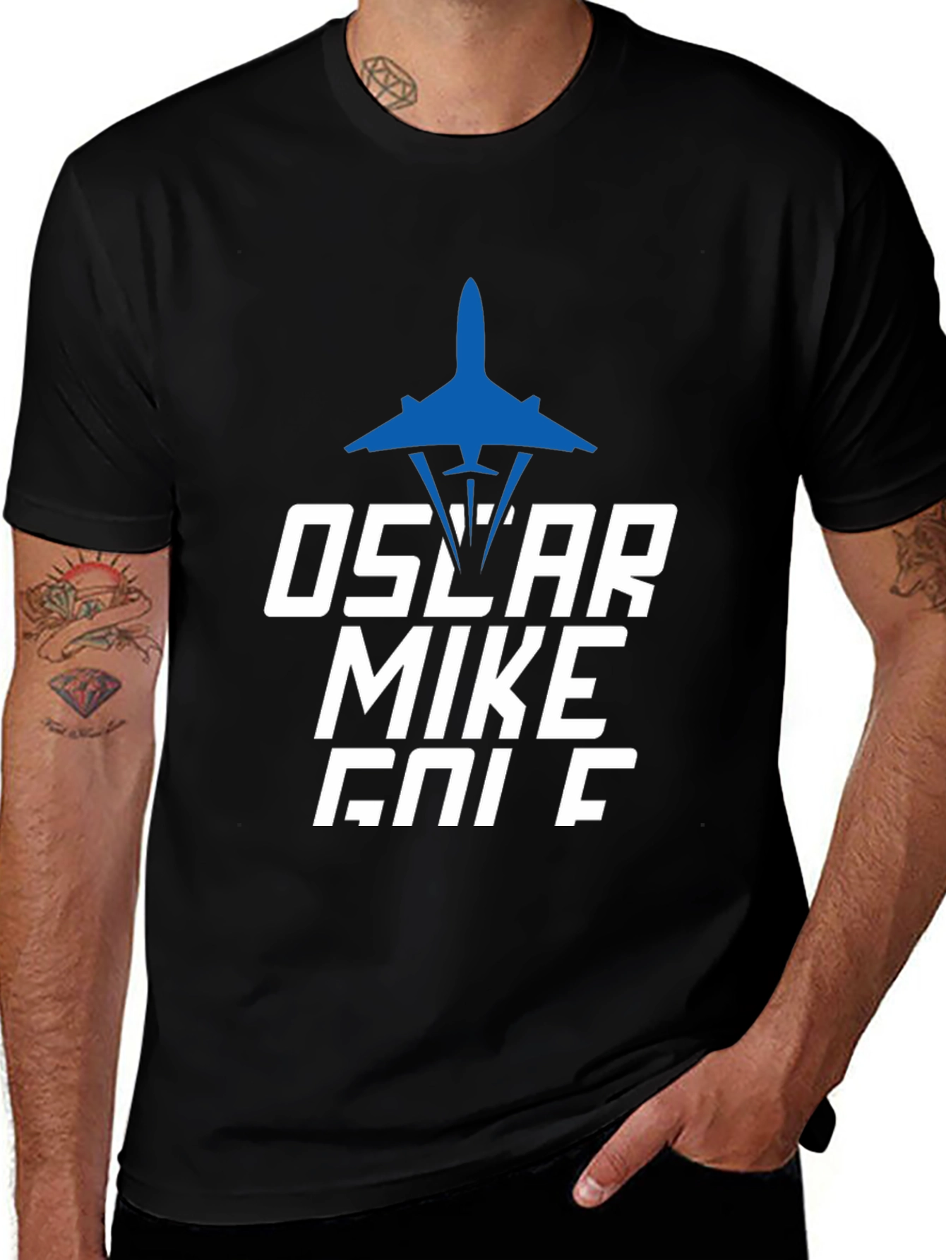 Oscar Mike Golf Graphic T-Shirt - Pilot Design