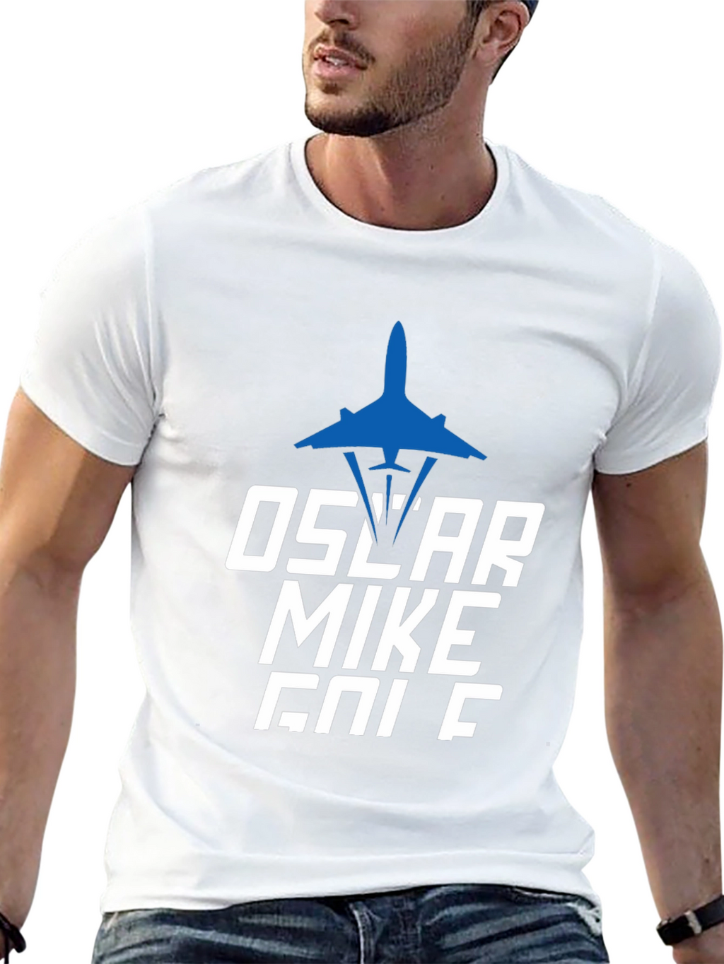 Oscar Mike Golf Graphic T-Shirt - Pilot Design