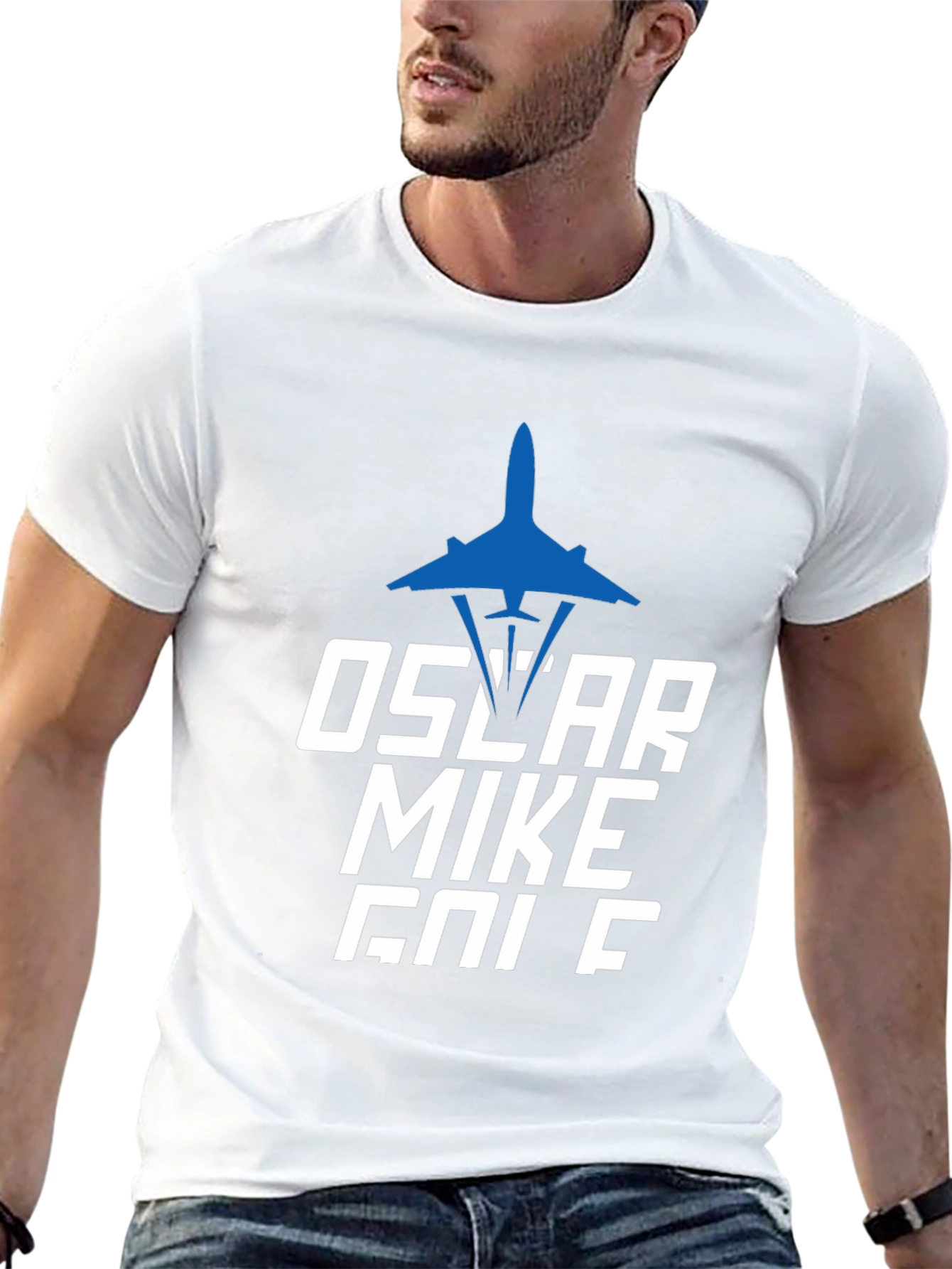 Oscar Mike Golf Graphic T-Shirt - Pilot Design