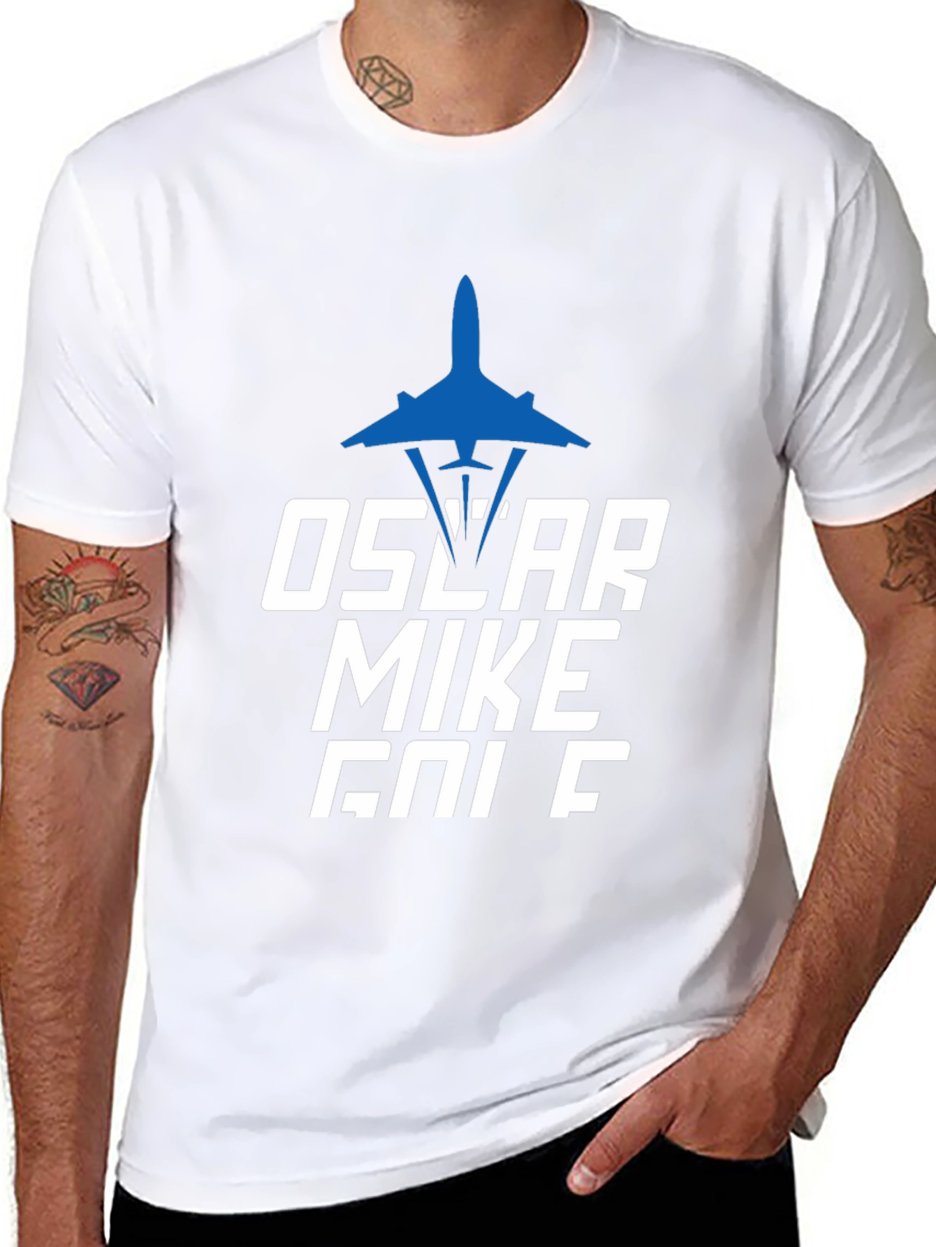 Oscar Mike Golf Graphic T-Shirt - Pilot Design