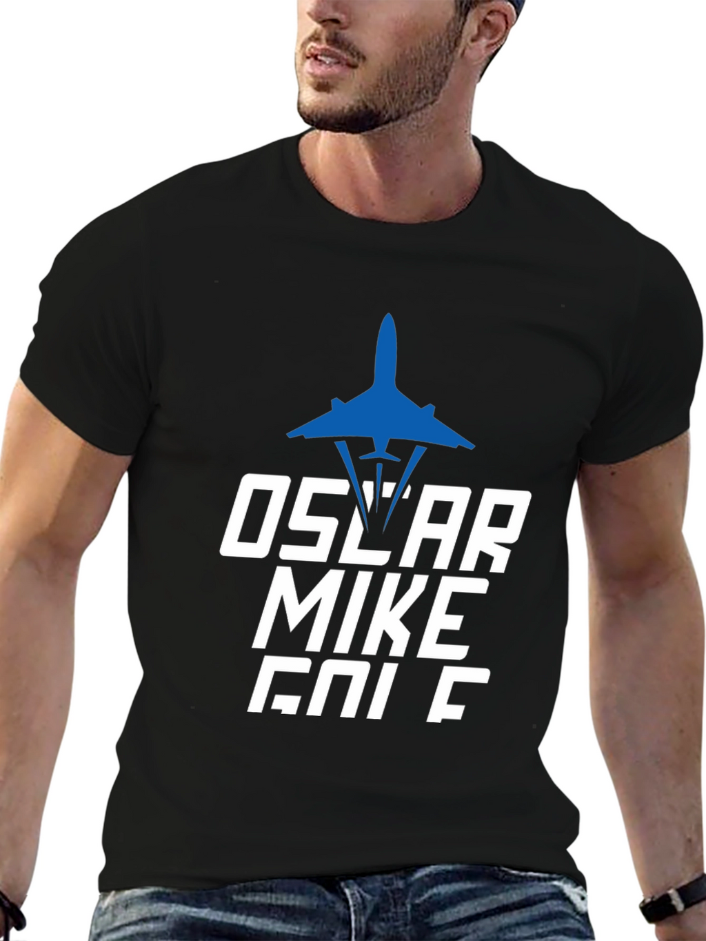Oscar Mike Golf Graphic T-Shirt - Pilot Design
