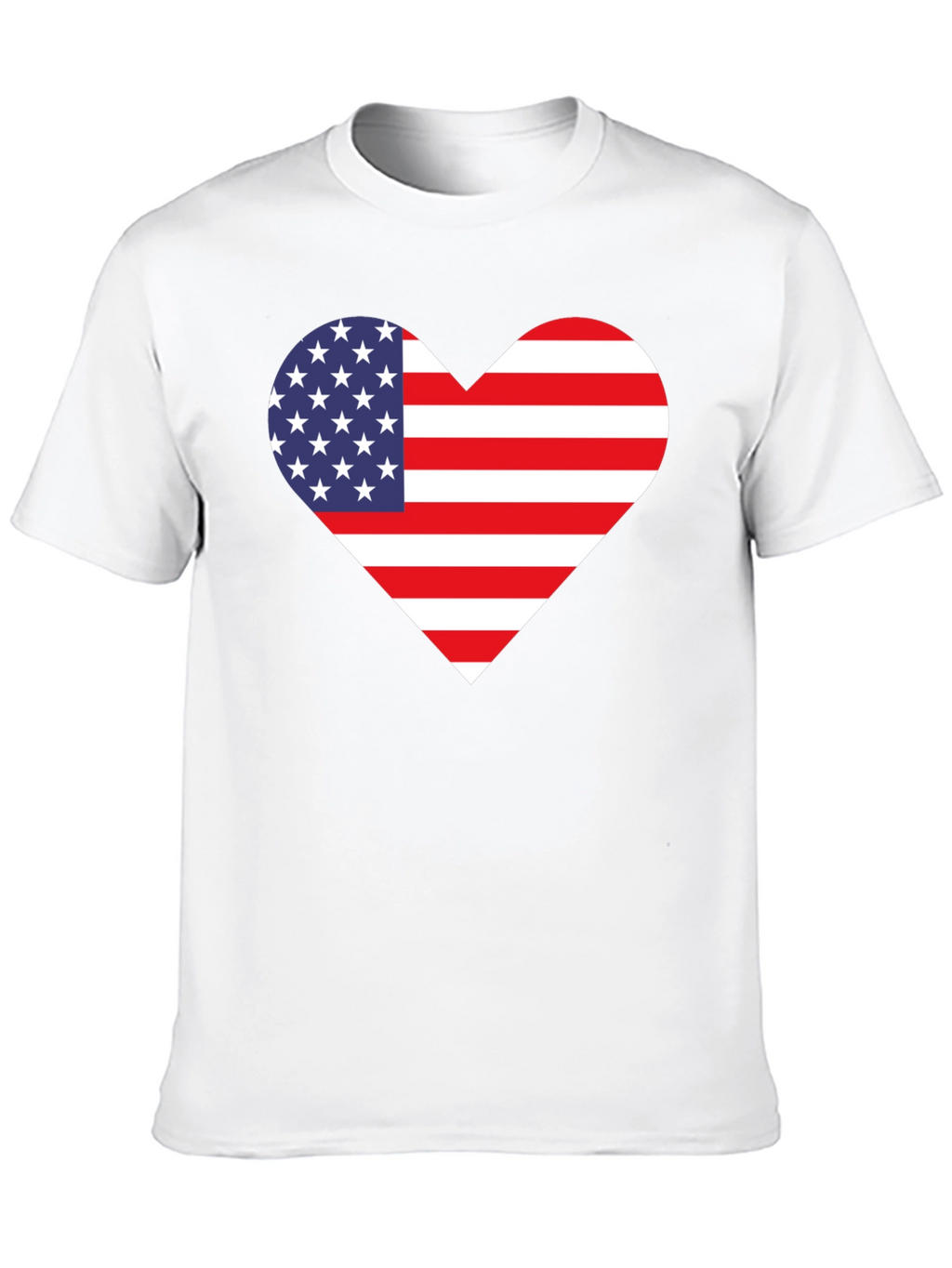 Patriotic American Flag Heart Graphic Tee