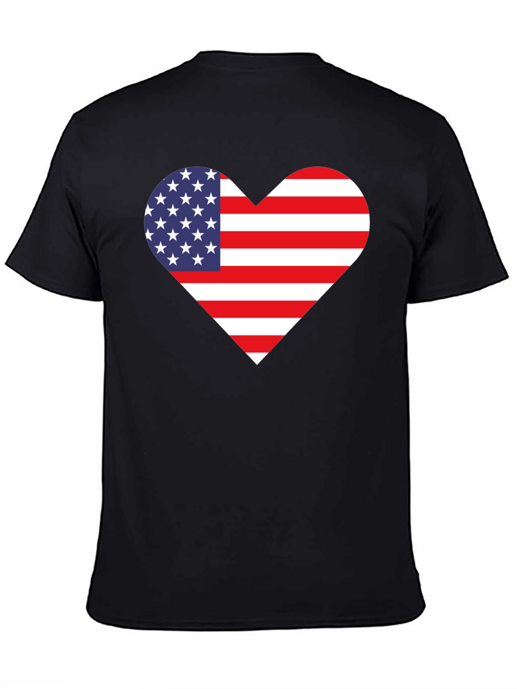 Patriotic American Flag Heart Graphic Tee