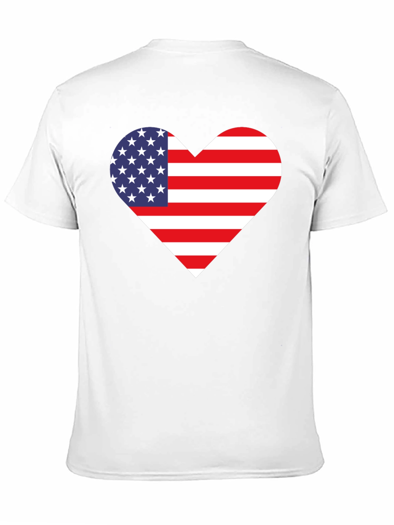 Patriotic American Flag Heart Graphic Tee
