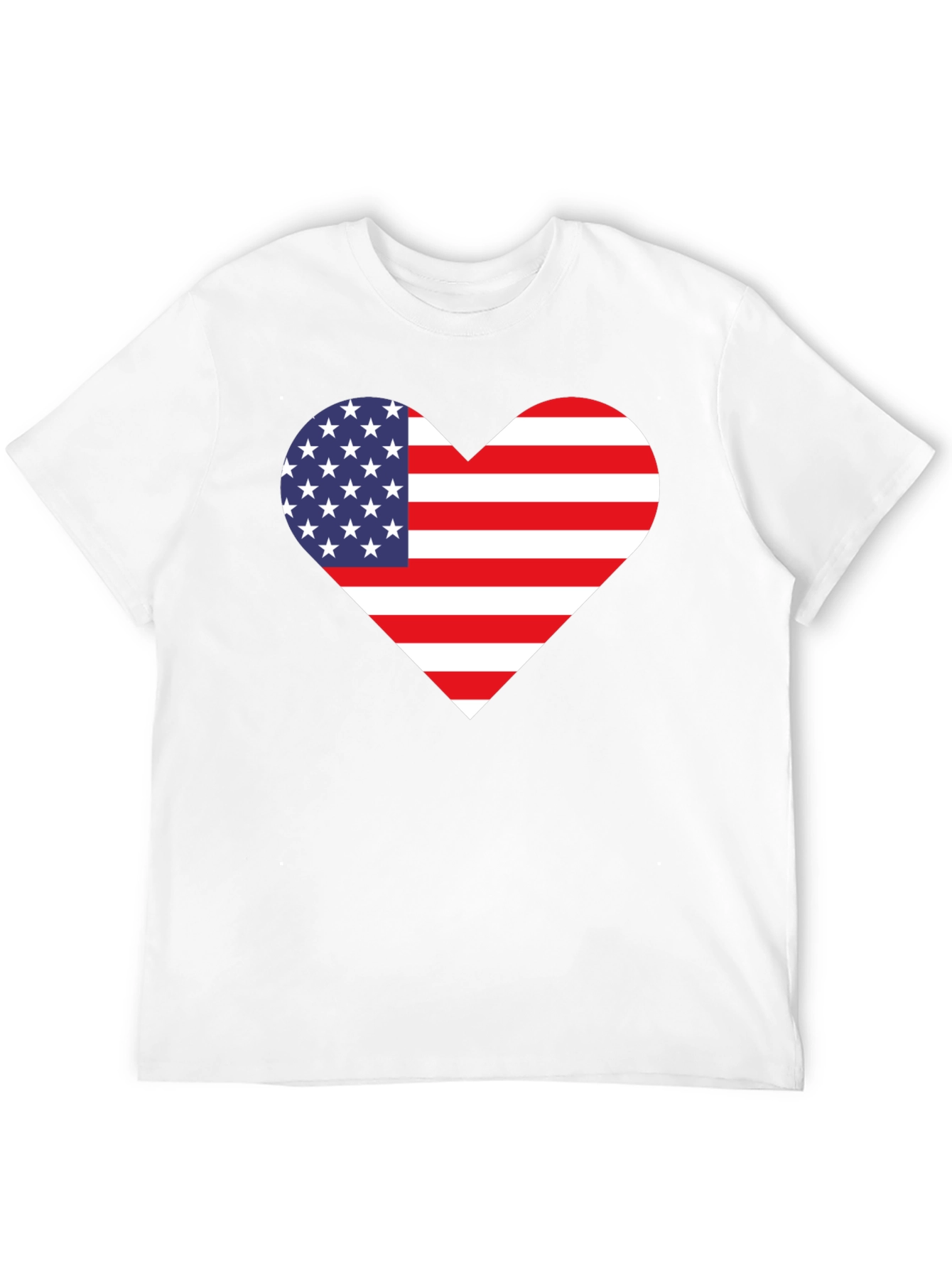 Patriotic American Flag Heart Graphic Tee