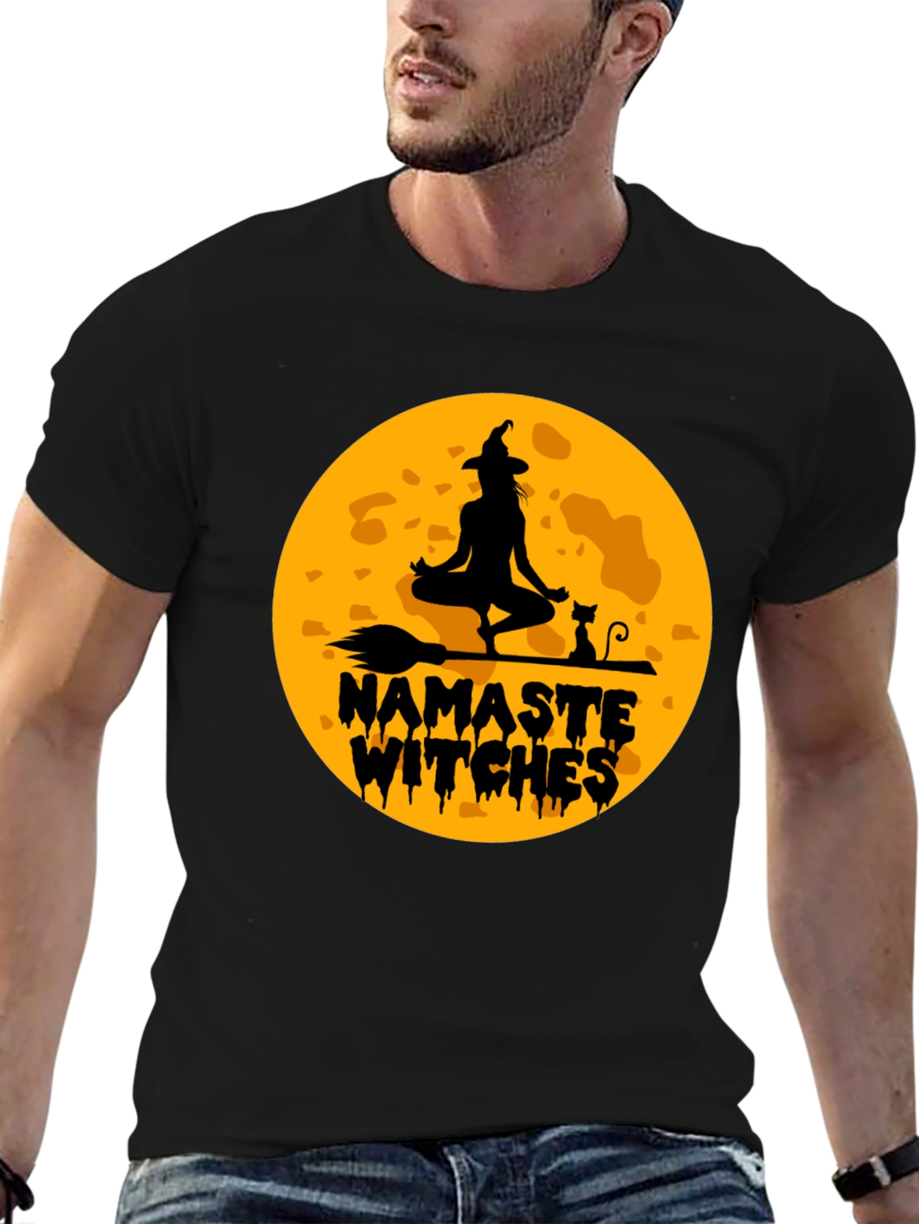 Namaste Witches Graphic T-Shirt - Halloween Yoga