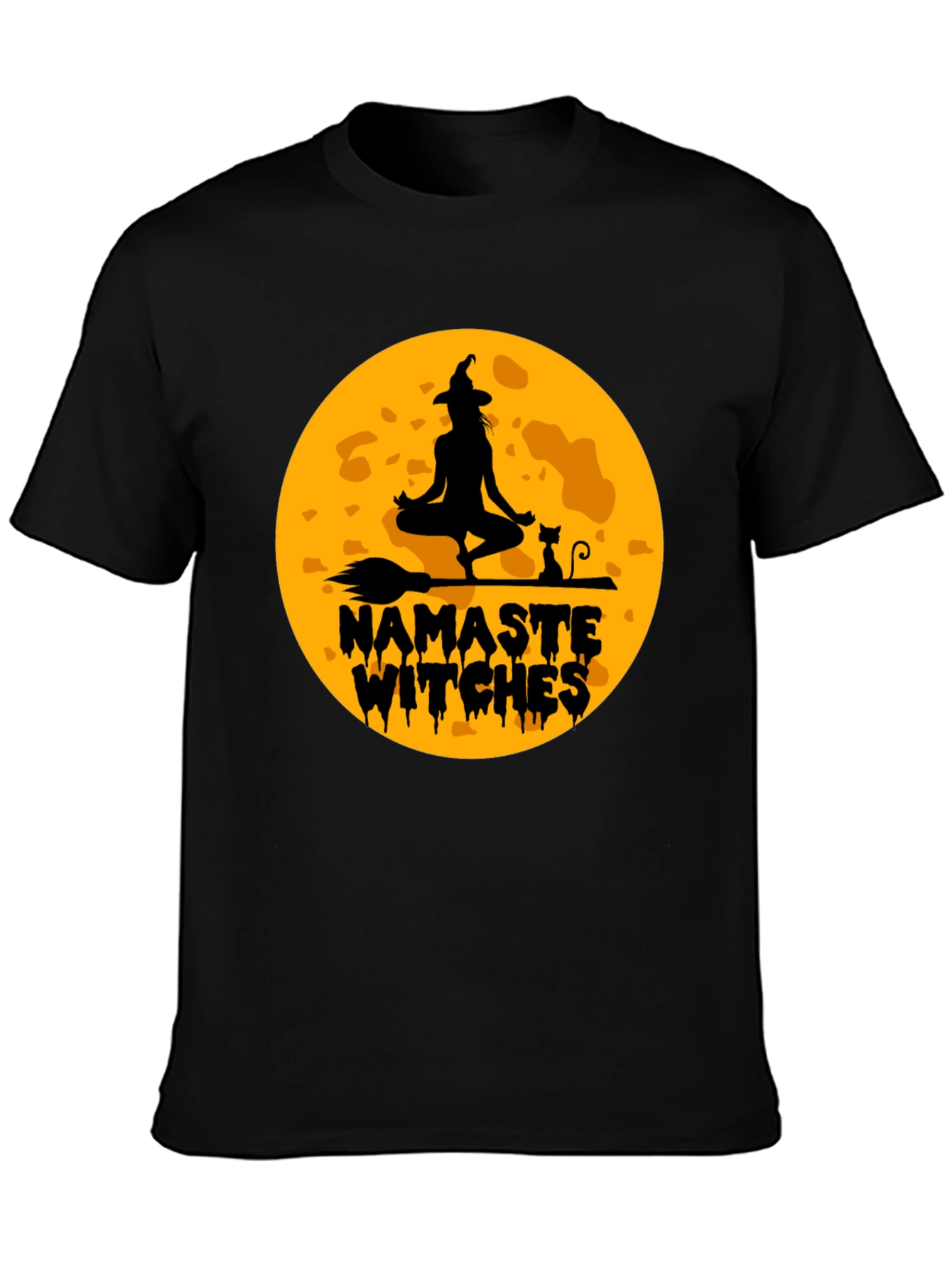 Namaste Witches Graphic T-Shirt - Halloween Yoga