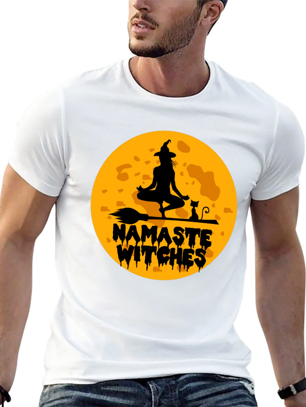 Namaste Witches Graphic T-Shirt - Halloween Yoga