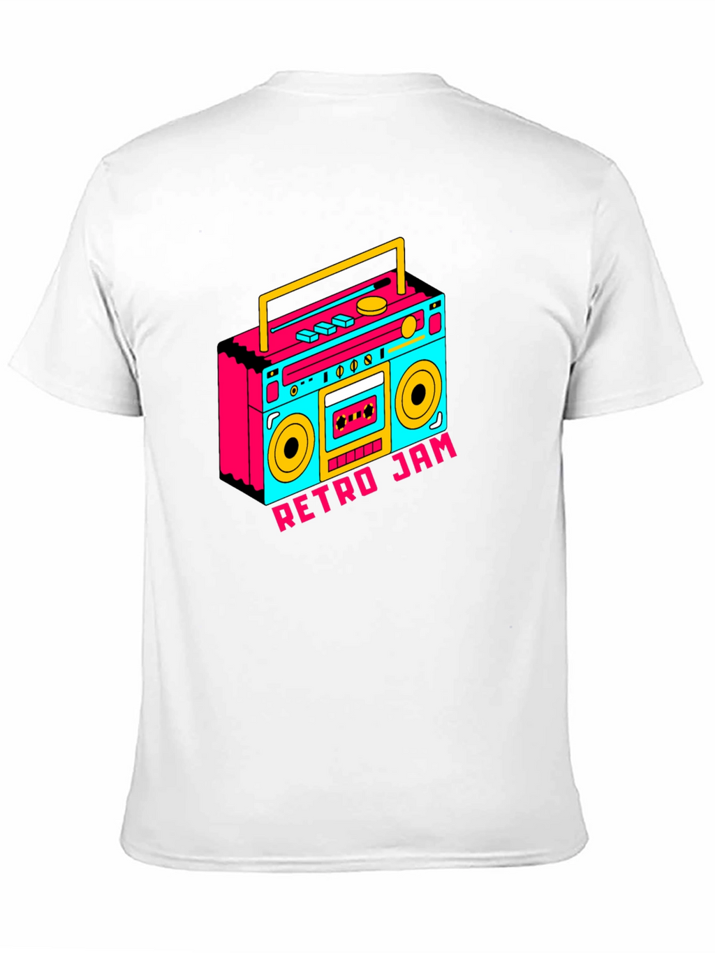 Retro Jam Boombox Graphic Tee - Black