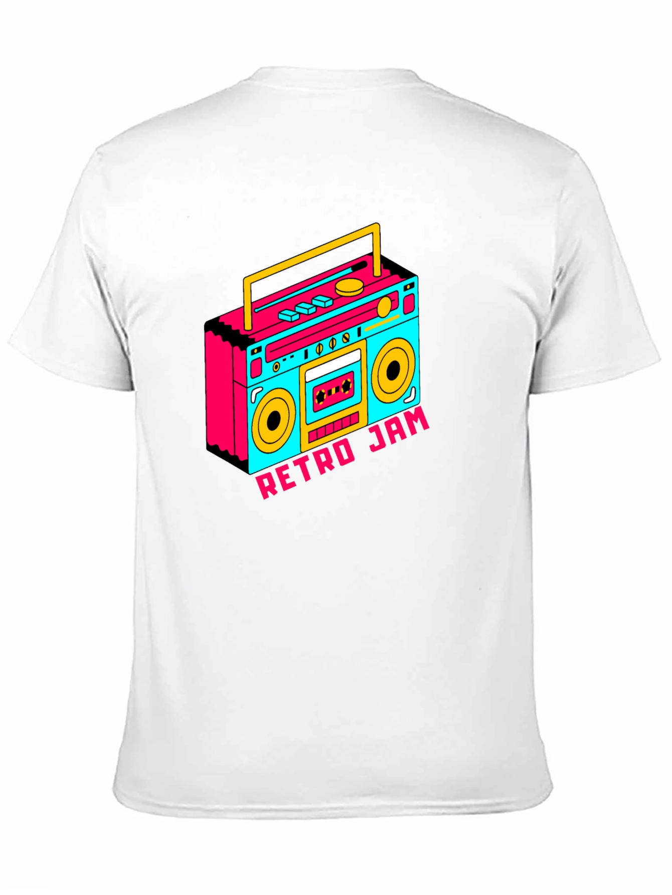 Retro Jam Boombox Graphic Tee - Black
