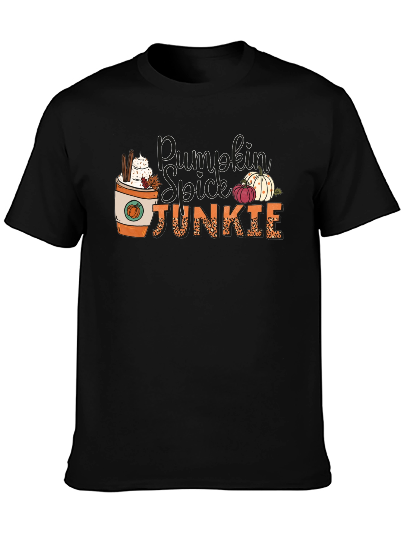 Pumpkin Spice Junkie Black Tee