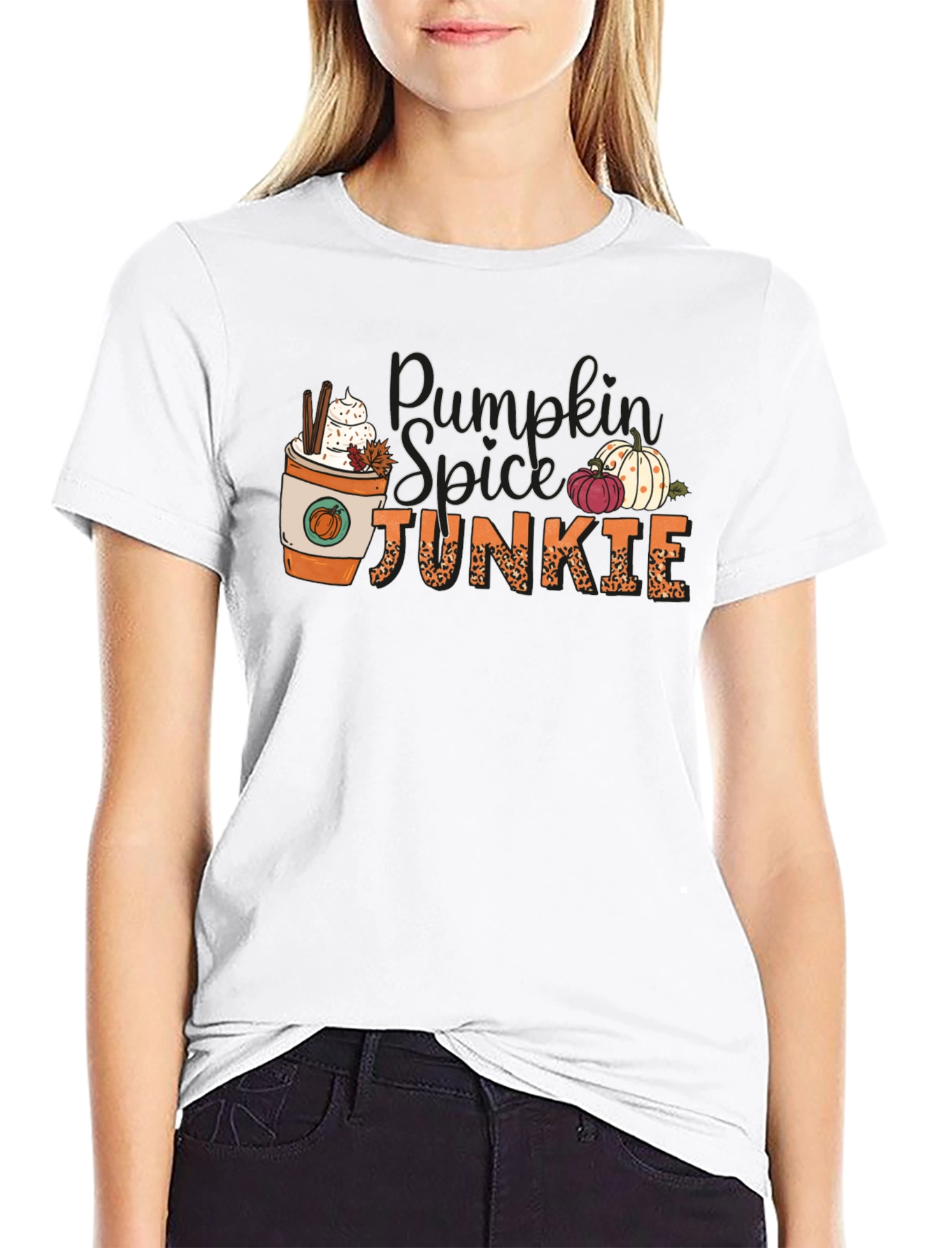Pumpkin Spice Junkie Black Tee