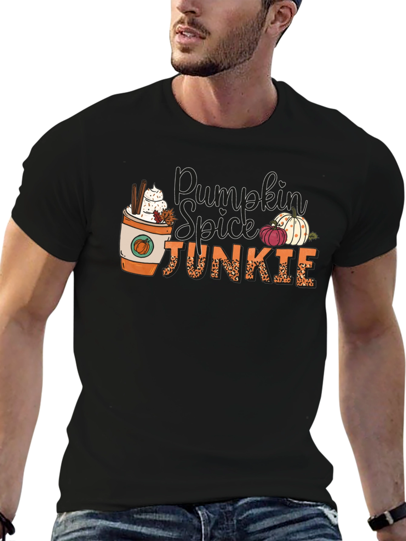 Pumpkin Spice Junkie Black Tee