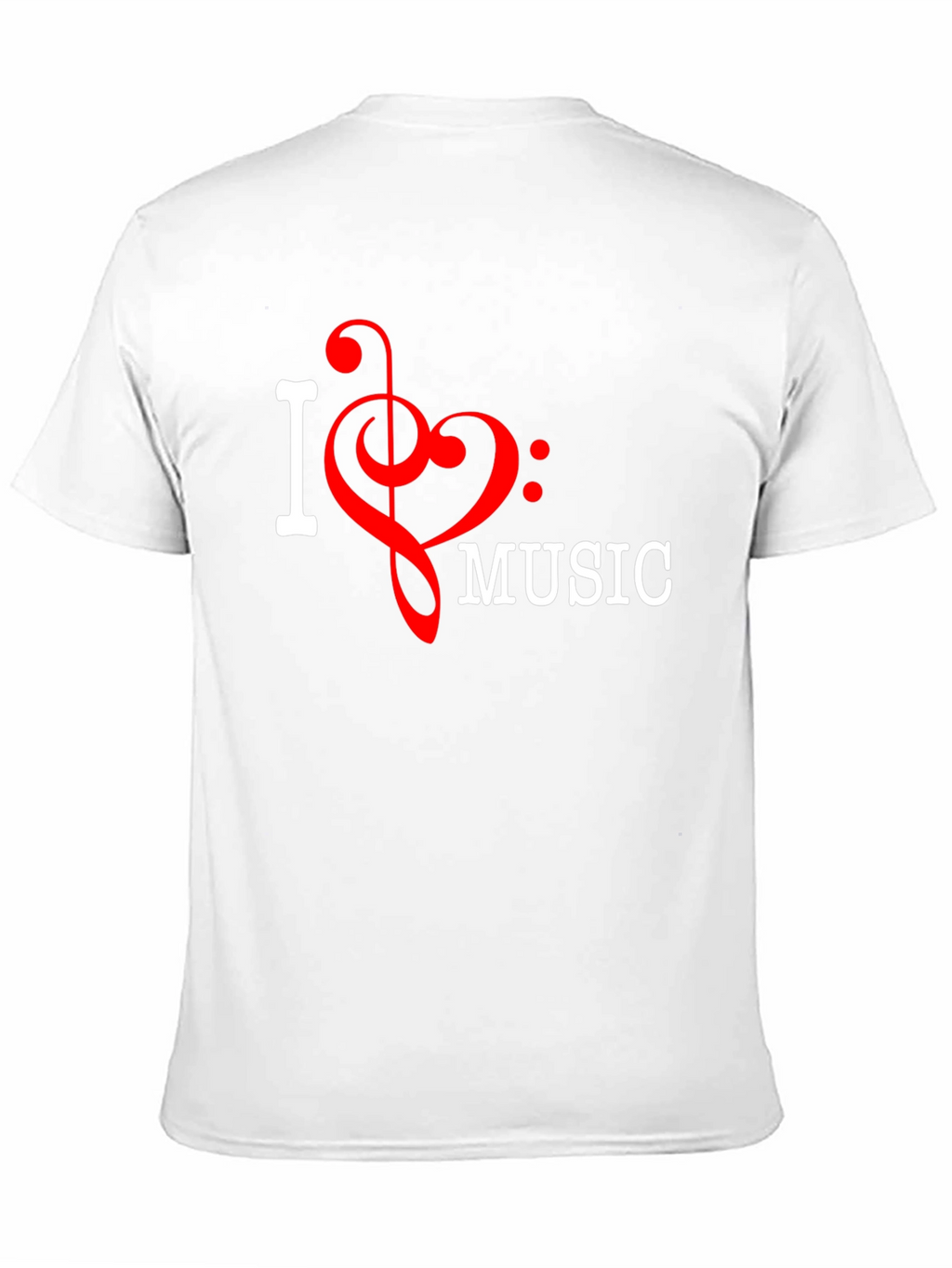 I Love Music T-Shirt Black Crew Neck