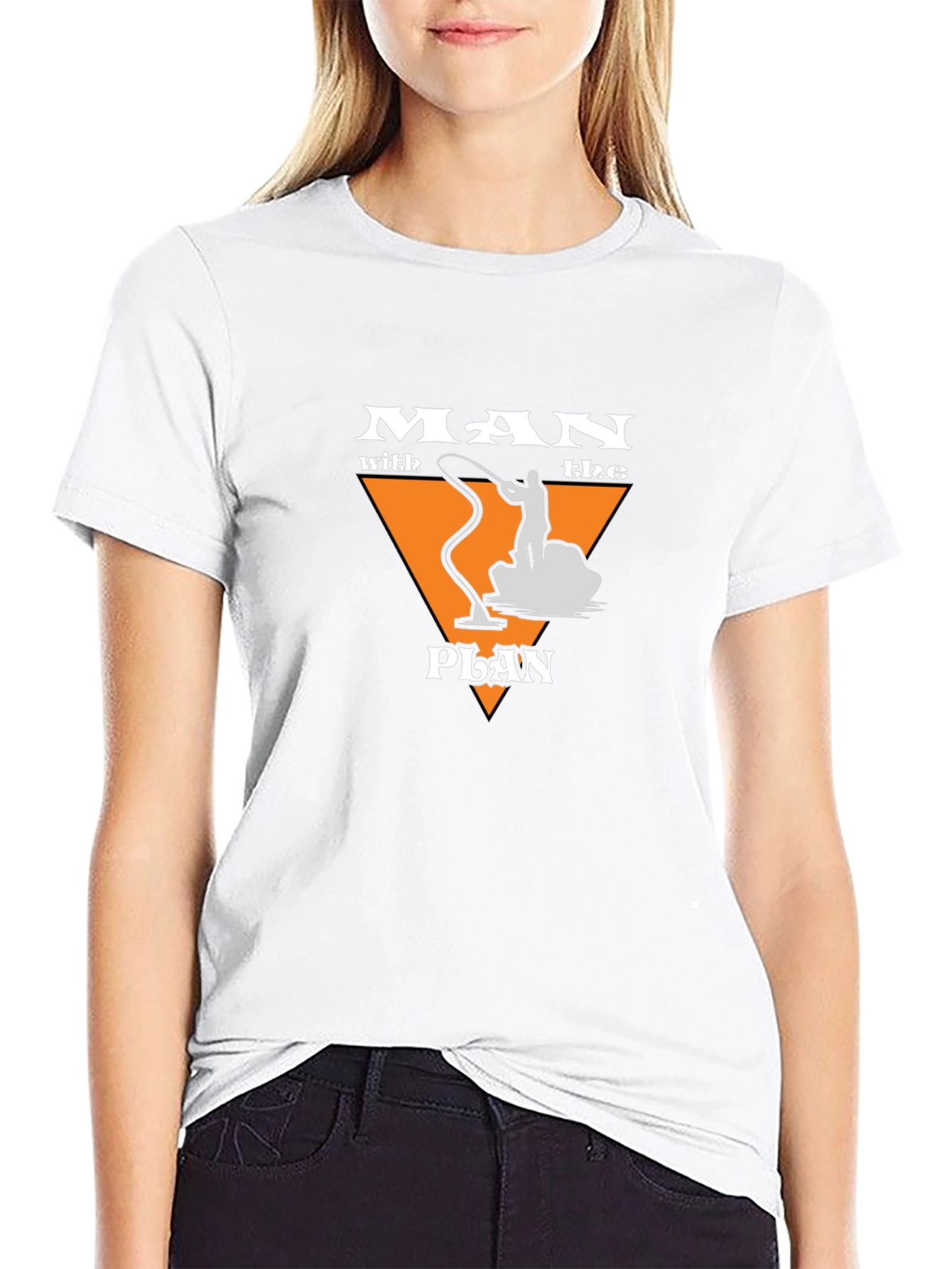 Man With The Plan Fishing Graphic T-Shirt