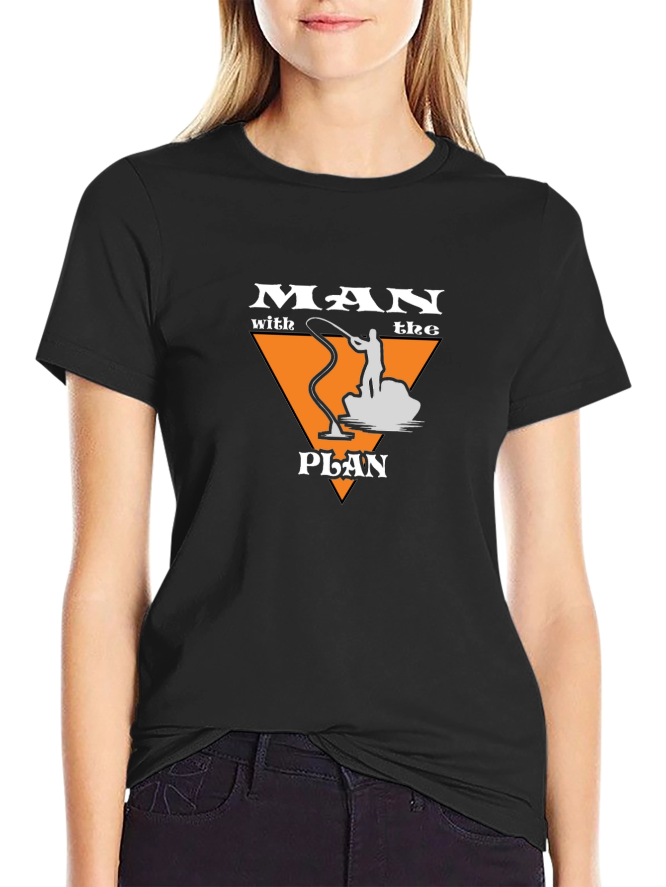 Man With The Plan Fishing Graphic T-Shirt