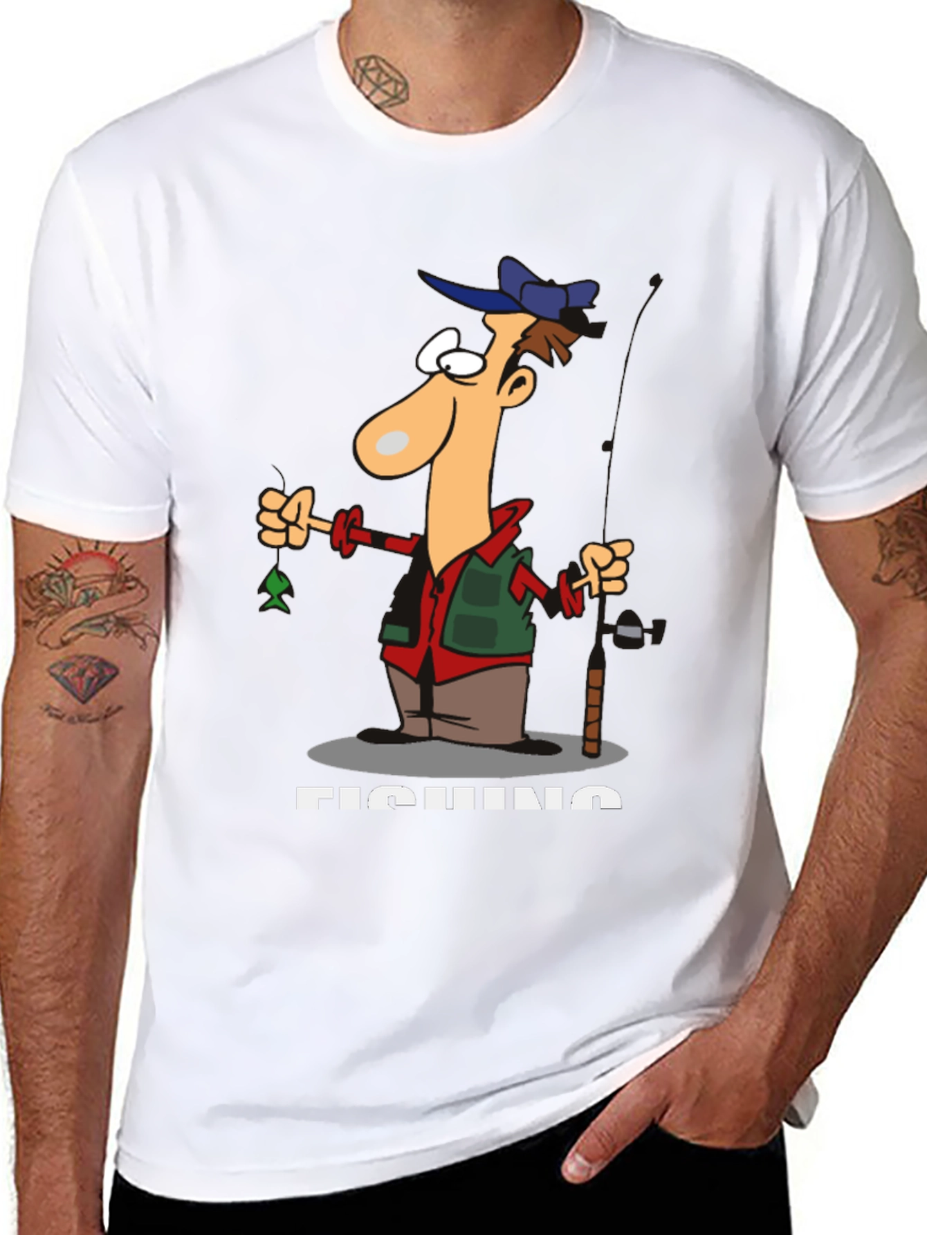 Funny Fishing Cartoon T-Shirt