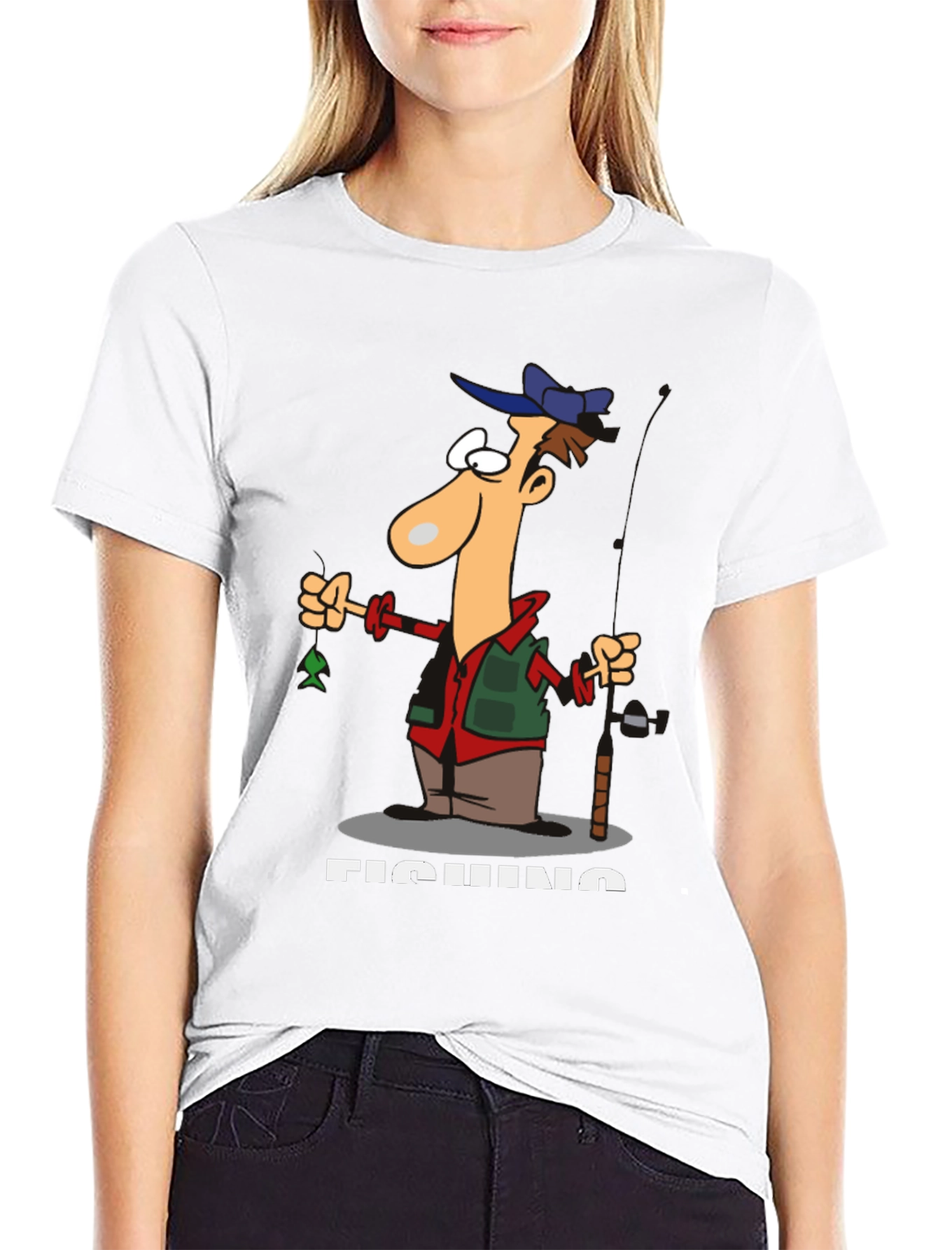 Funny Fishing Cartoon T-Shirt