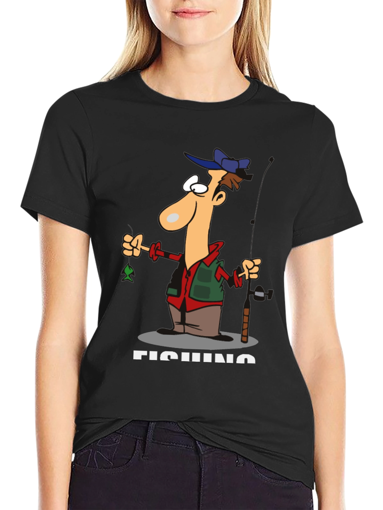 Funny Fishing Cartoon T-Shirt