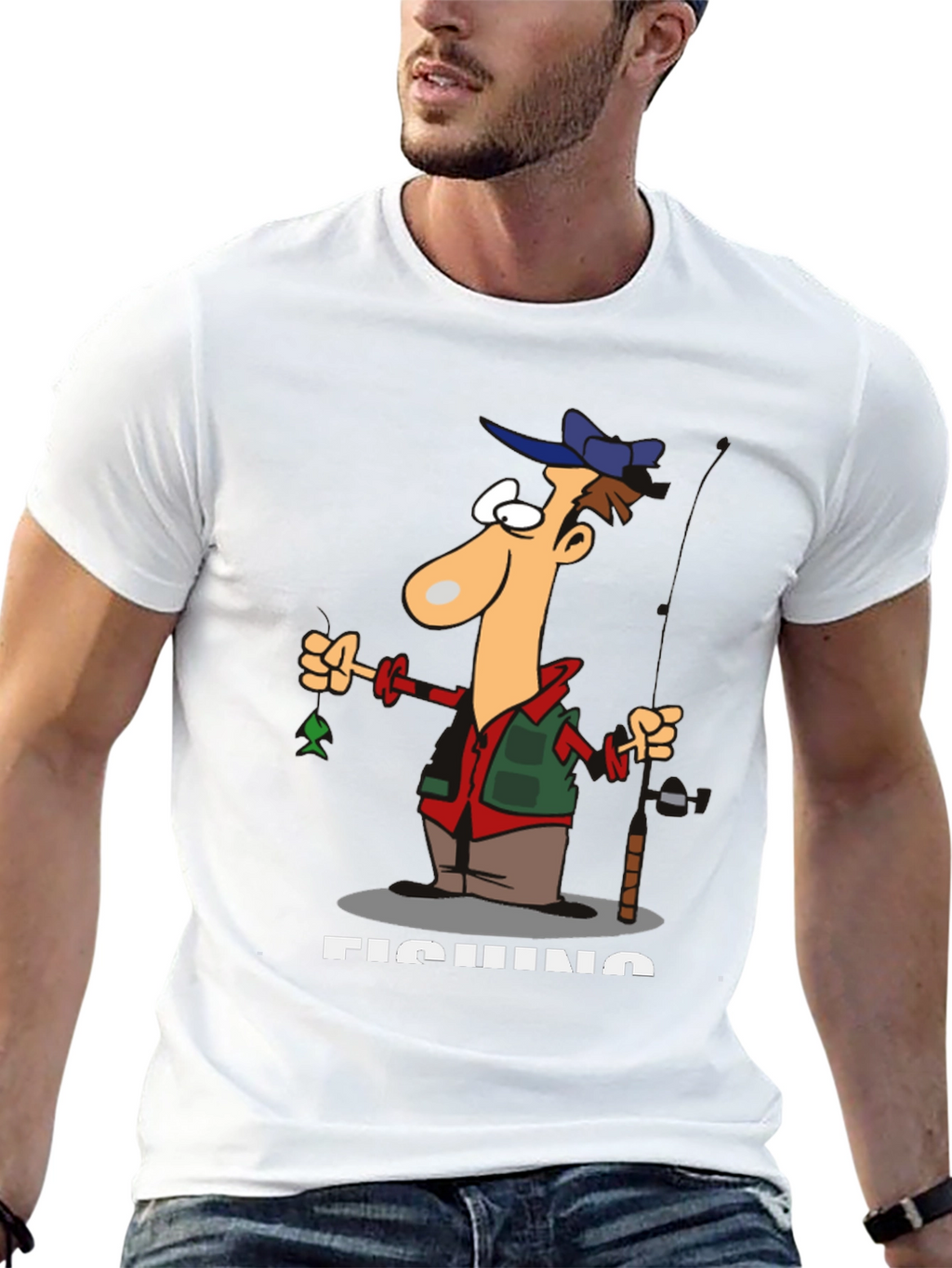 Funny Fishing Cartoon T-Shirt
