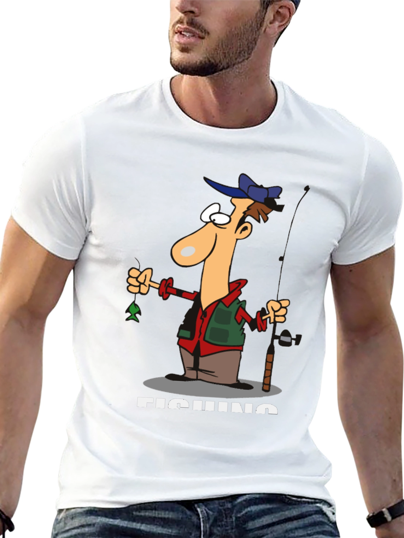 Funny Fishing Cartoon T-Shirt