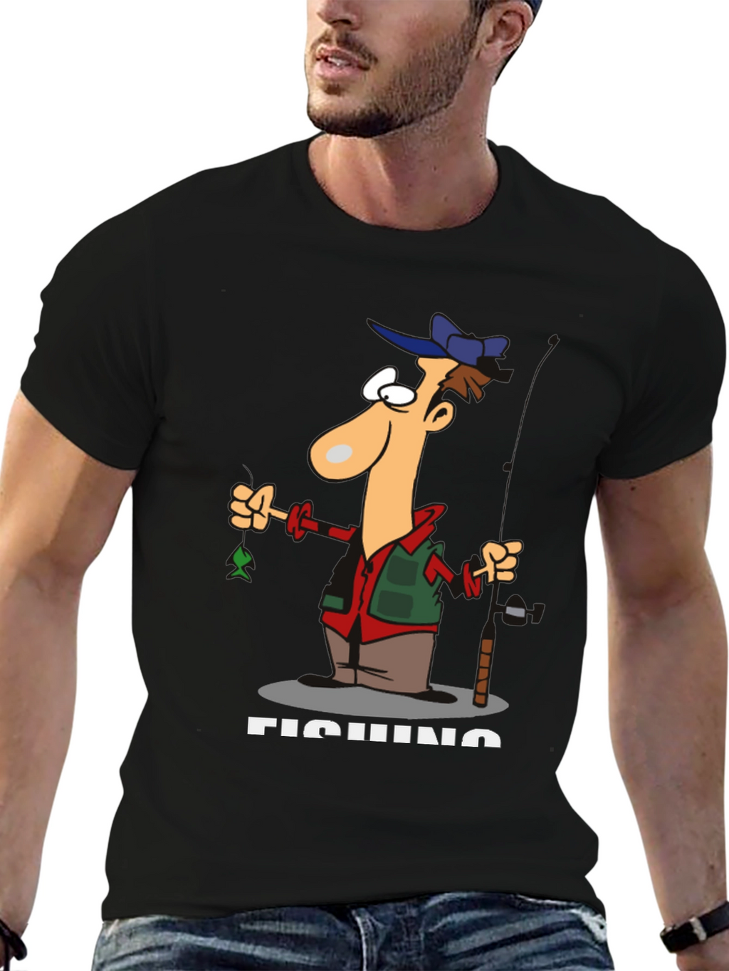 Funny Fishing Cartoon T-Shirt