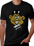 Cartoon Money Face Black T-Shirt