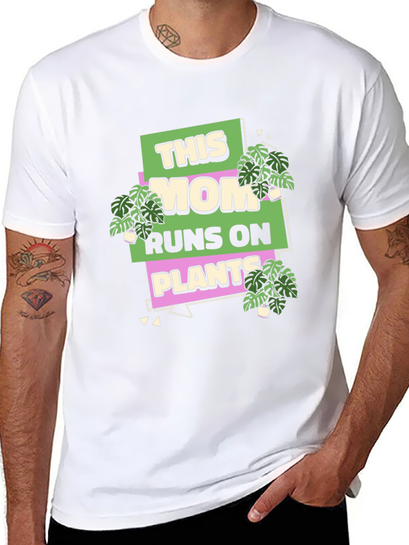 This Mom Runs On Plants T-Shirt