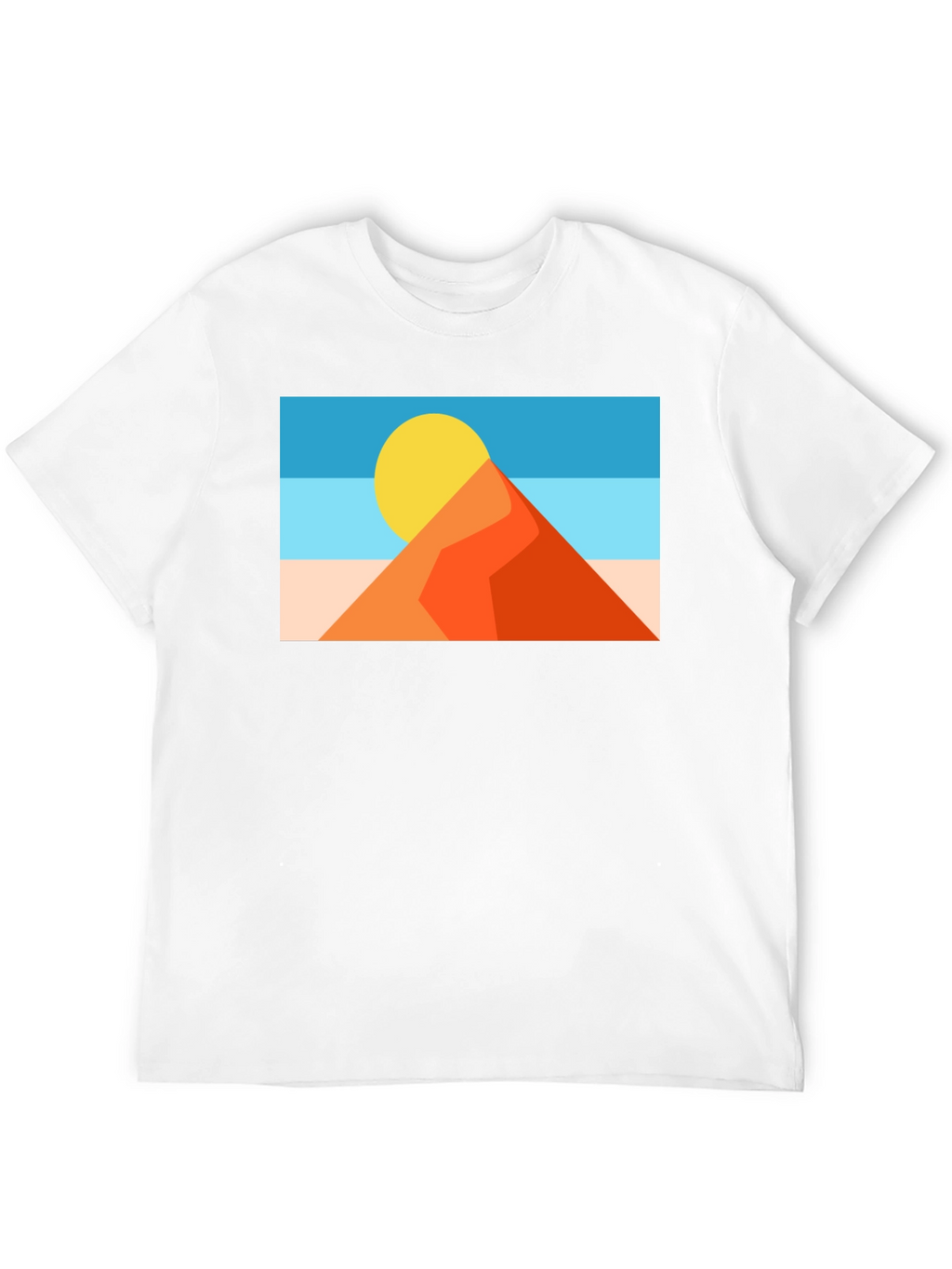 Geometric Desert Graphic Tee - Mens Black T-Shirt
