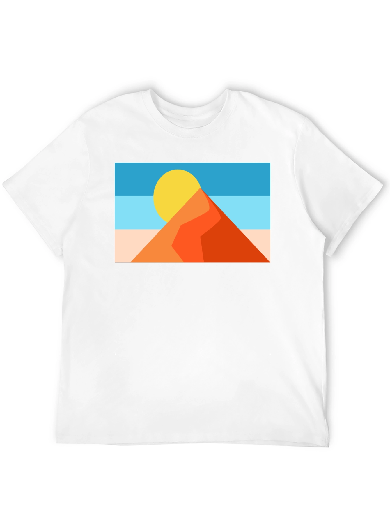 Geometric Desert Graphic Tee - Mens Black T-Shirt