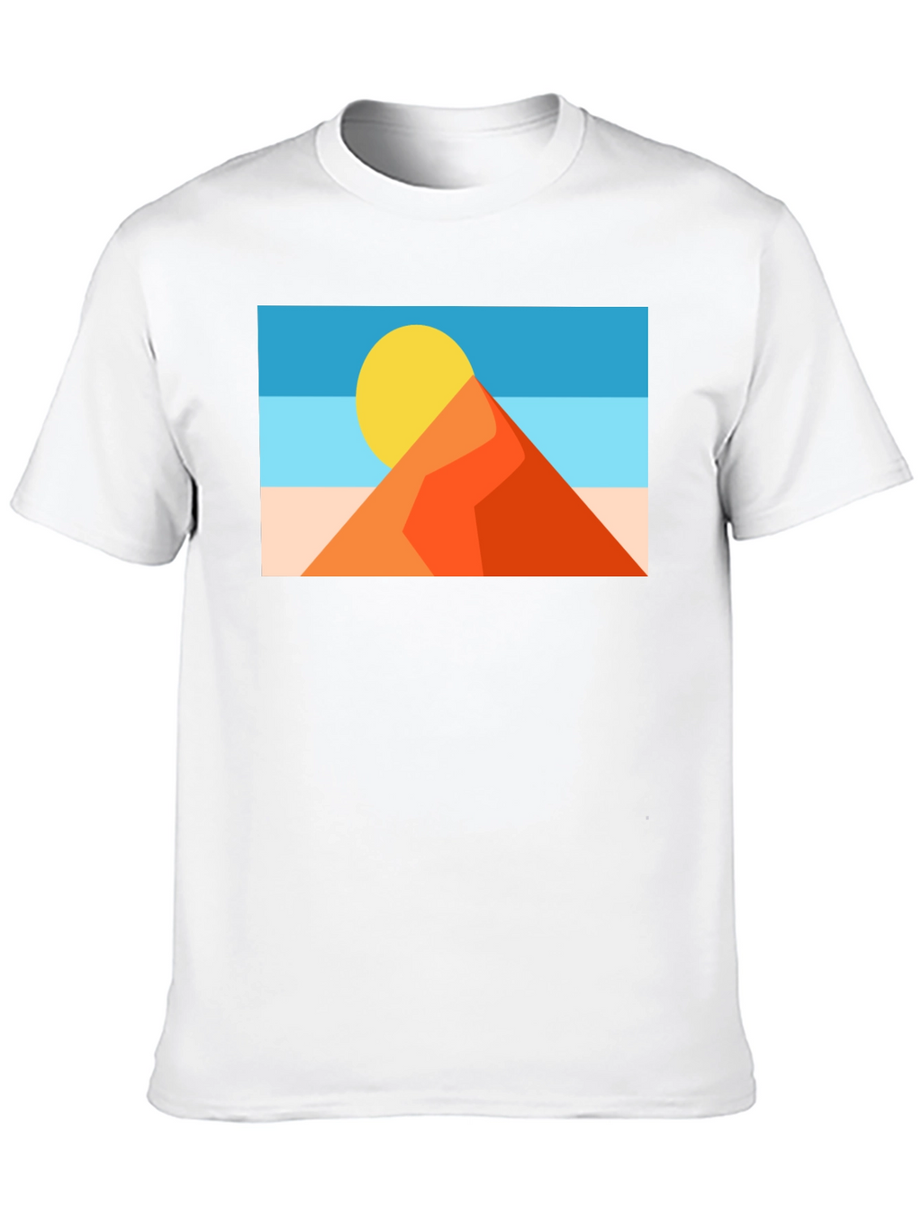 Geometric Desert Graphic Tee - Mens Black T-Shirt
