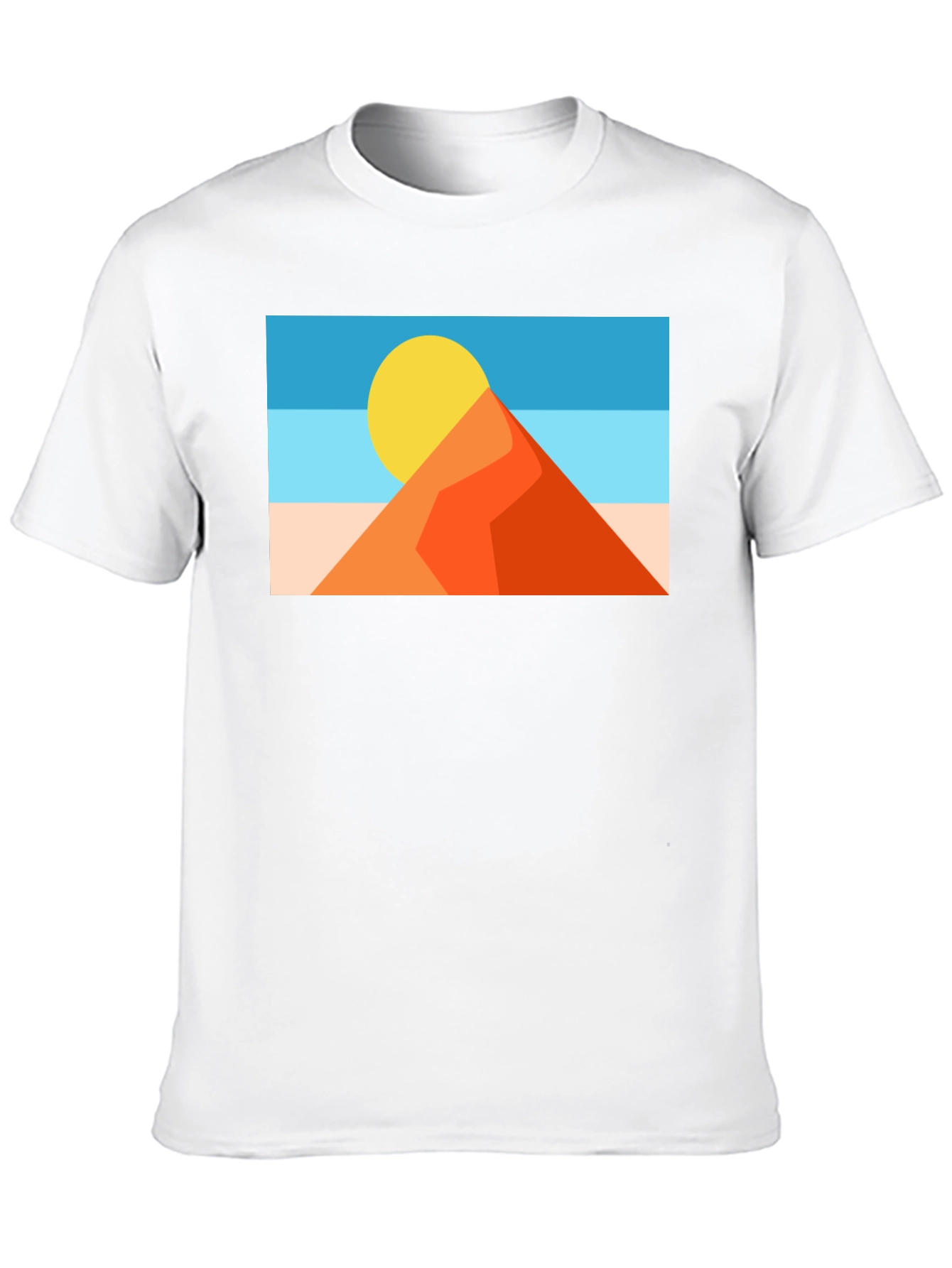 Geometric Desert Graphic Tee - Mens Black T-Shirt
