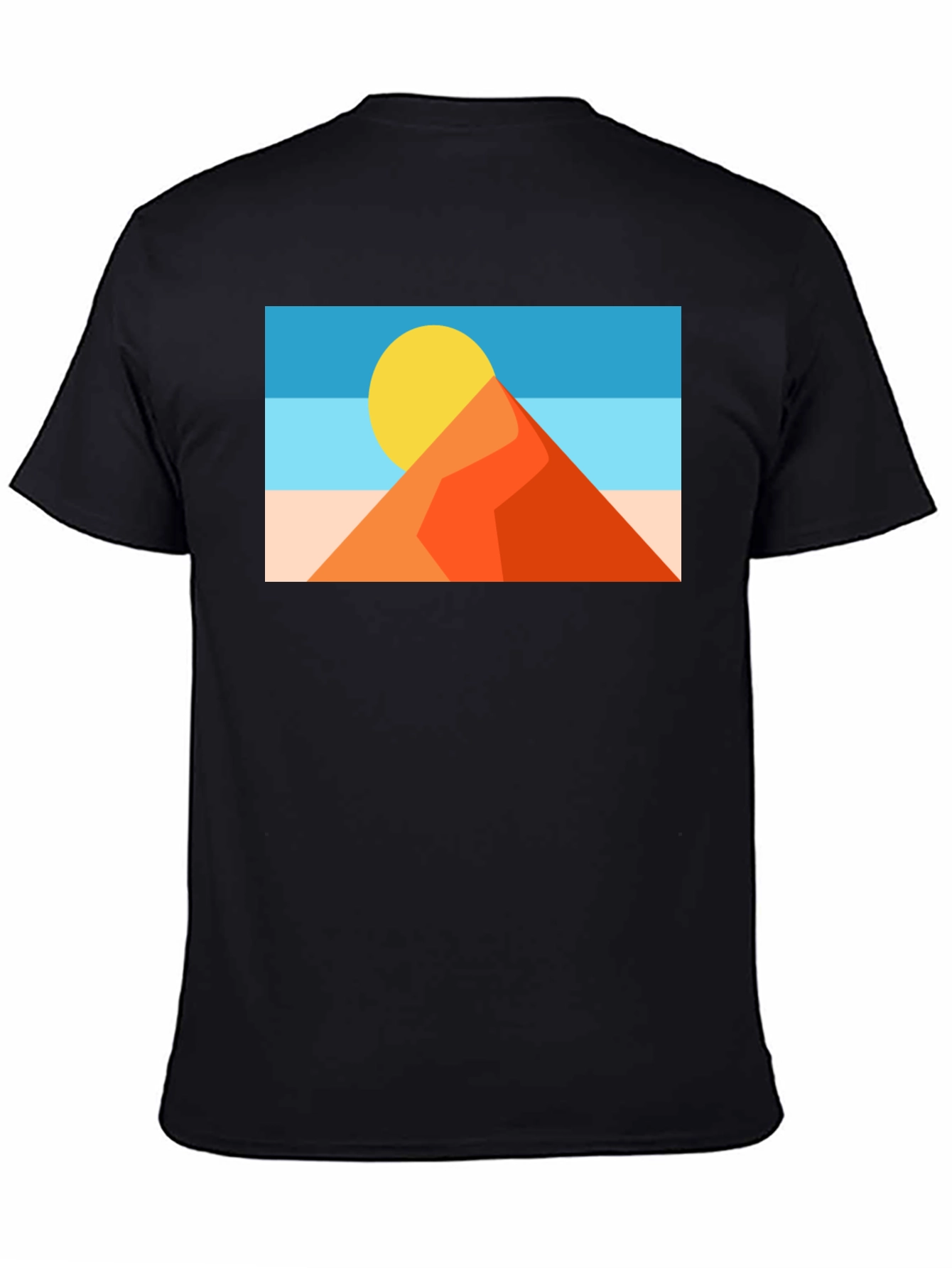 Geometric Desert Graphic Tee - Mens Black T-Shirt