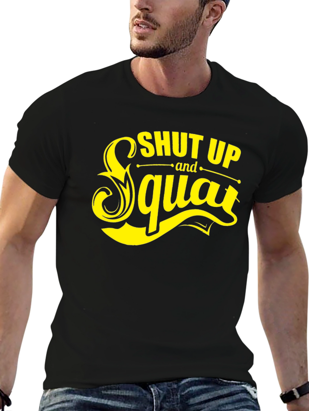 Shut Up and Squat Black Graphic Tee
