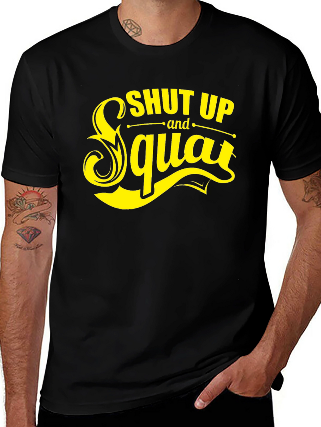 Shut Up and Squat Black Graphic Tee