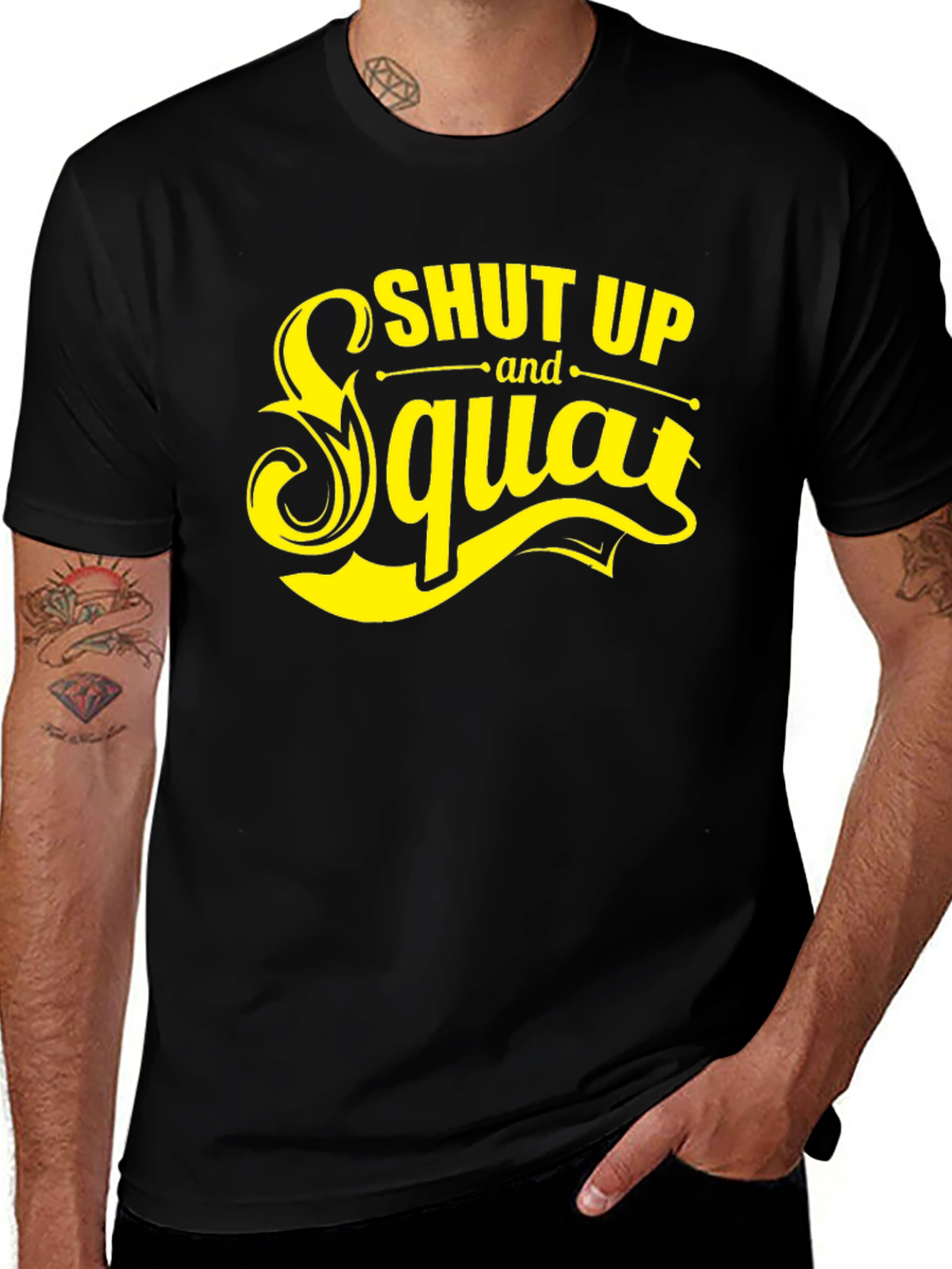 Shut Up and Squat Black Graphic Tee