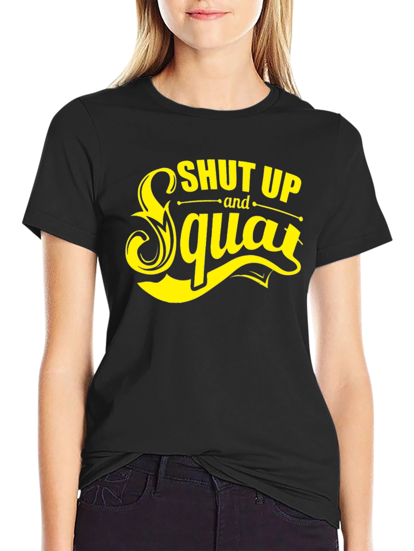 Shut Up and Squat Black Graphic Tee