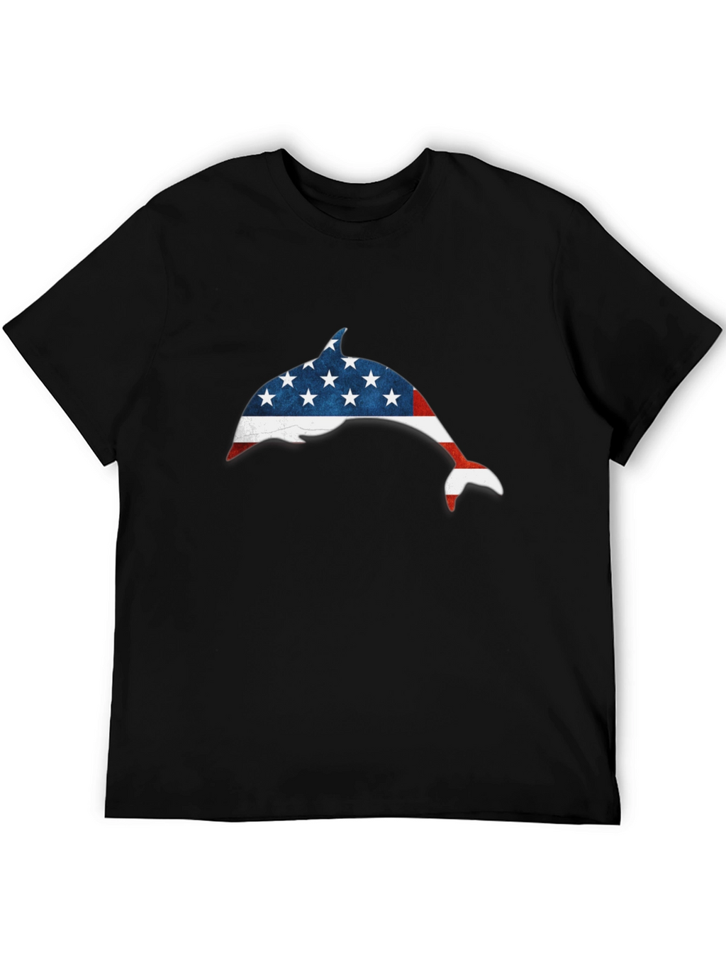 American Flag Dolphin Graphic Tee - Patriotic USA Pride