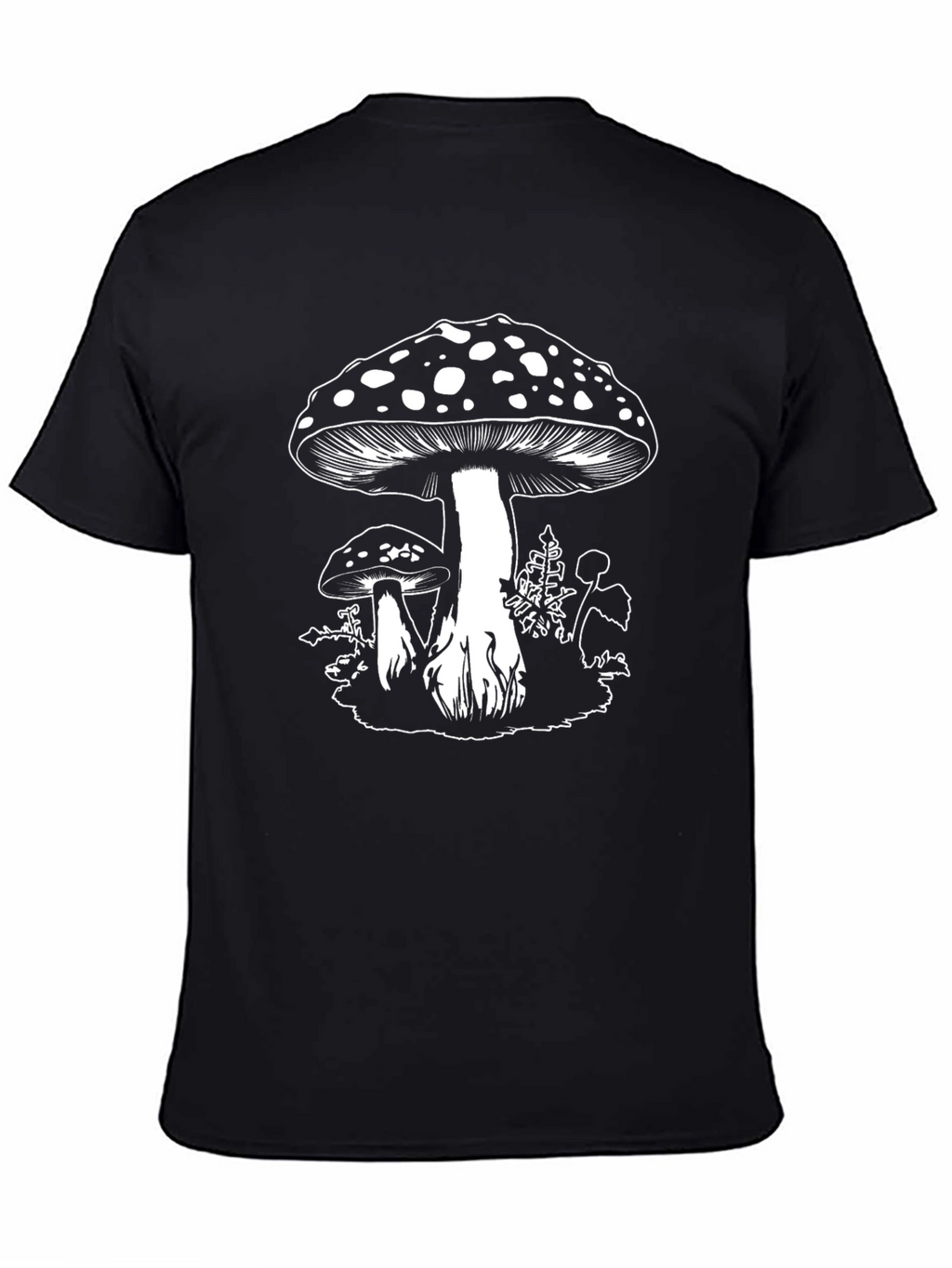 Mushroom Graphic Black T-Shirt