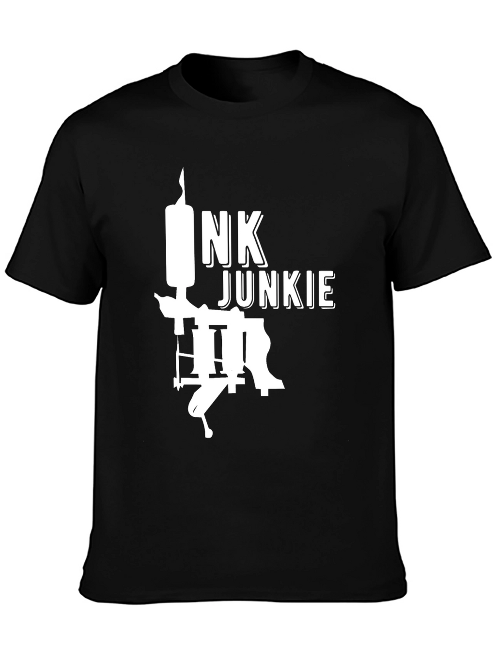 Ink Junkie Black Graphic Tee - Tattoo Lovers T-Shirt