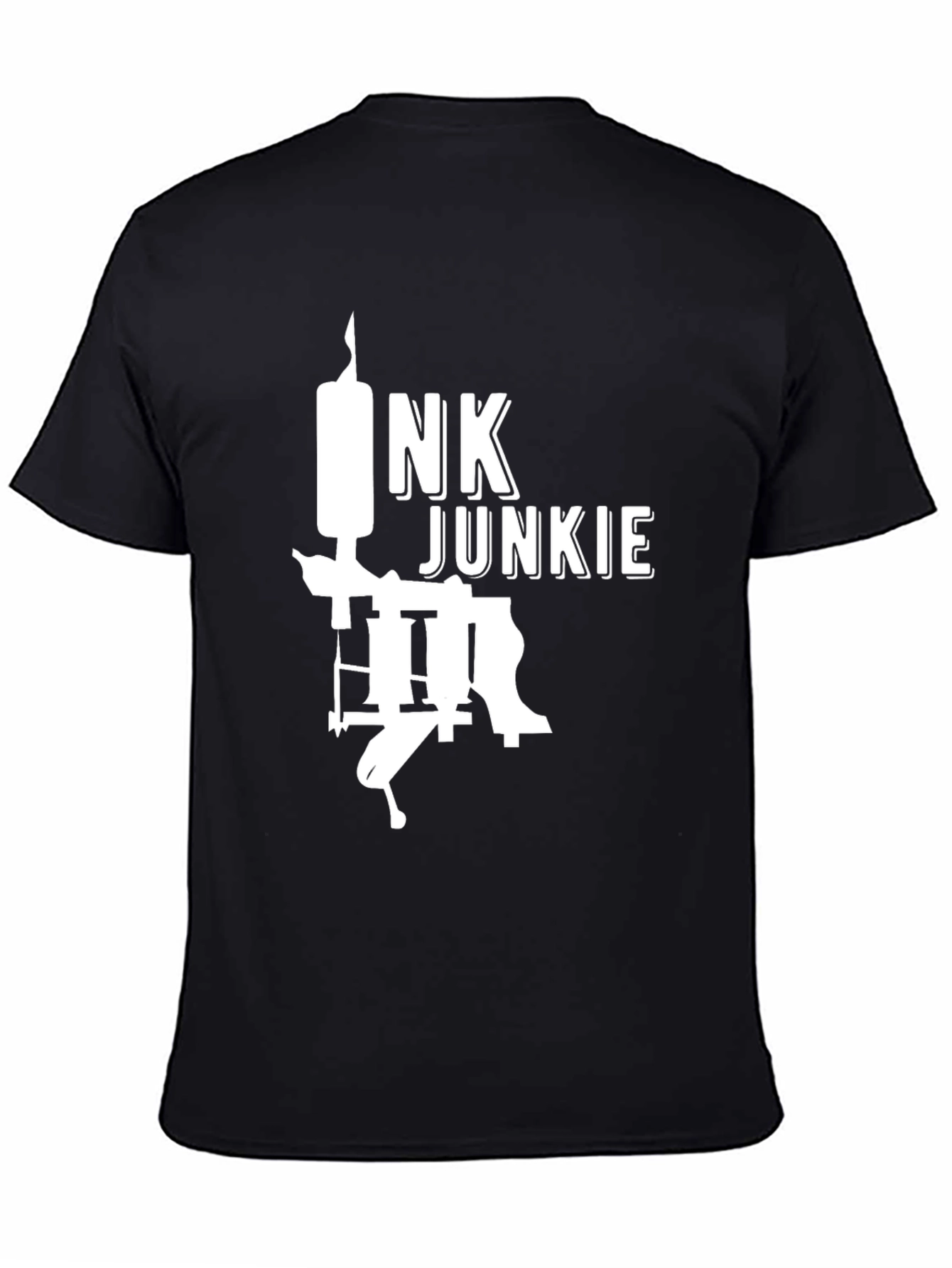 Ink Junkie Black Graphic Tee - Tattoo Lovers T-Shirt