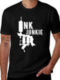 Ink Junkie Black Graphic Tee - Tattoo Lovers T-Shirt