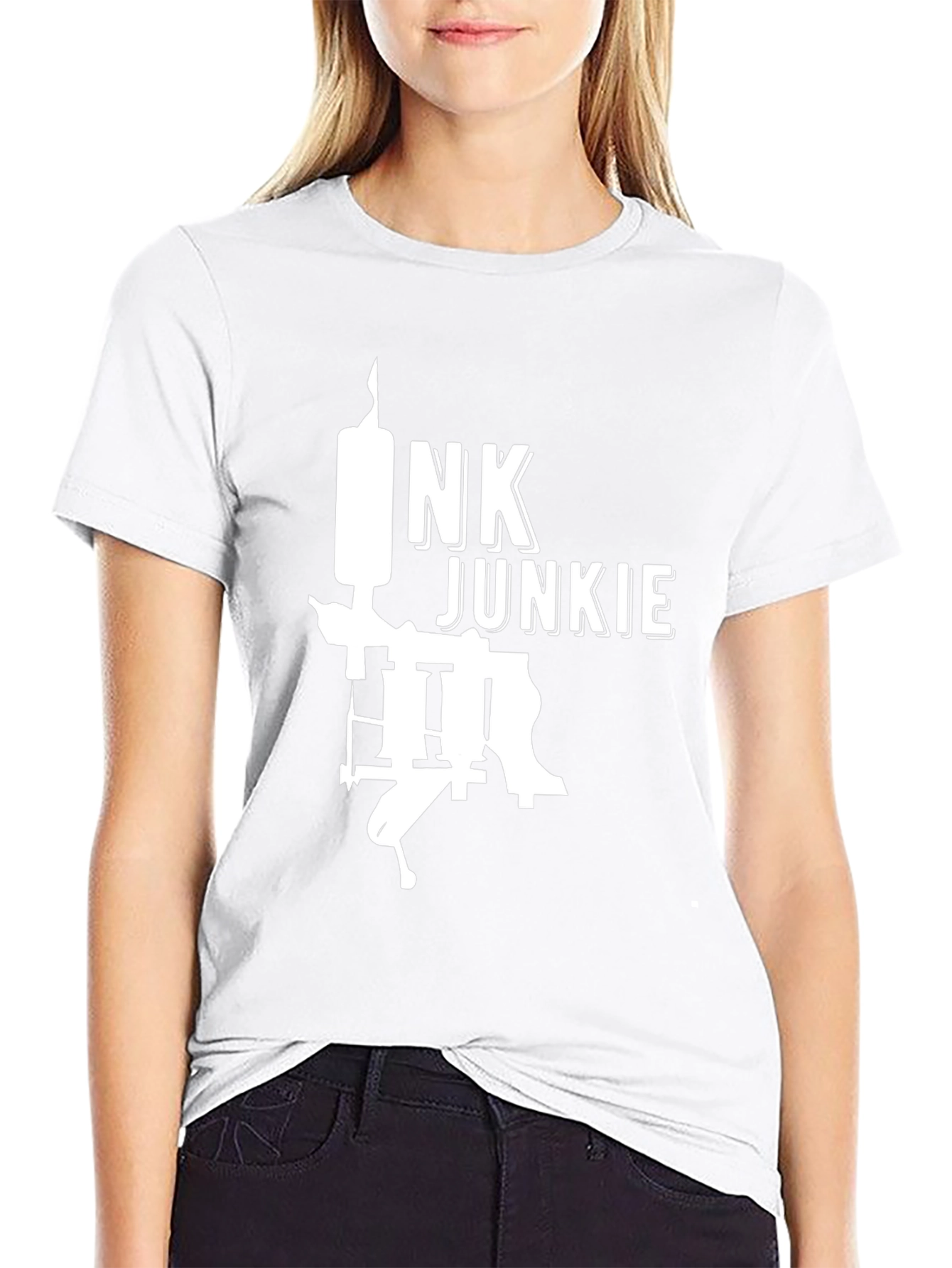 Ink Junkie Black Graphic Tee - Tattoo Lovers T-Shirt