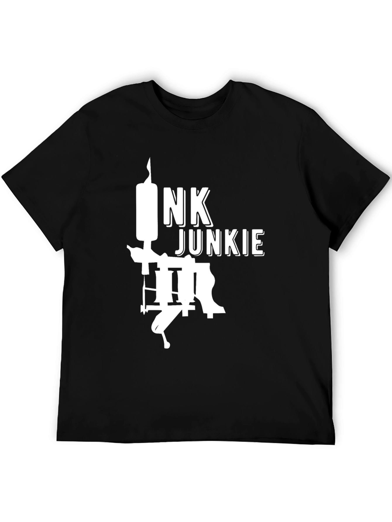 Ink Junkie Black Graphic Tee - Tattoo Lovers T-Shirt